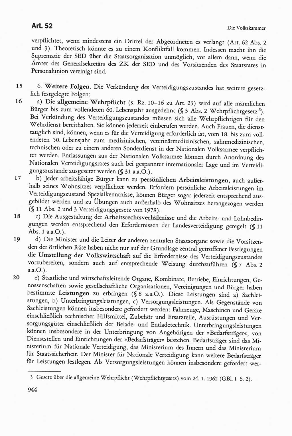 Die sozialistische Verfassung der Deutschen Demokratischen Republik (DDR), Kommentar 1982, Seite 944 (Soz. Verf. DDR Komm. 1982, S. 944)