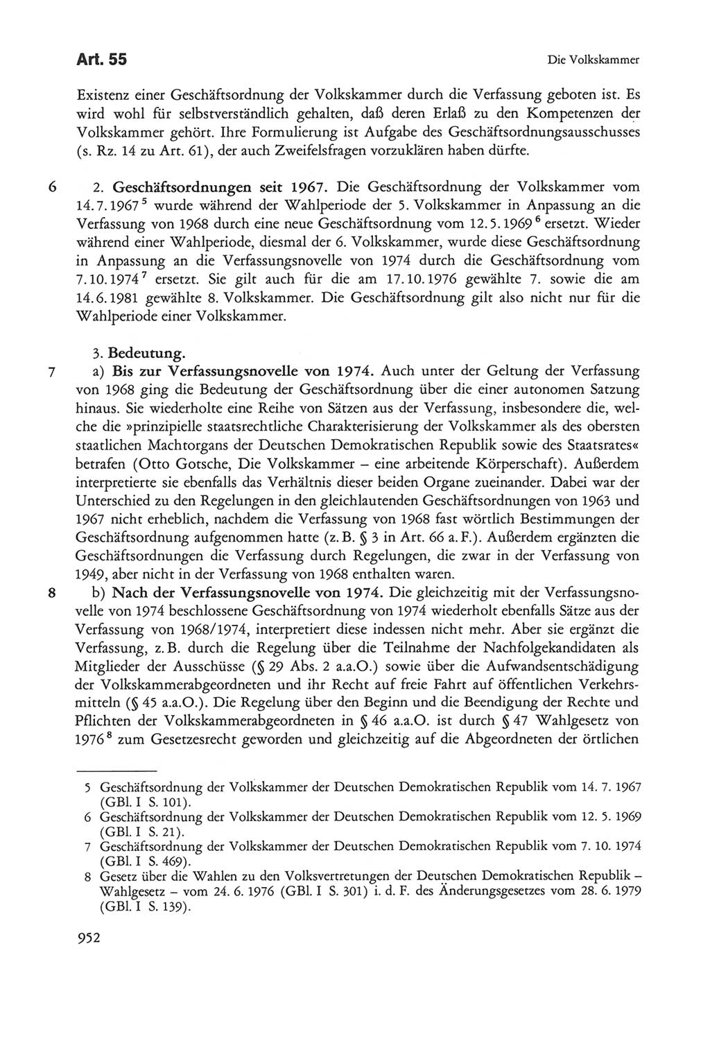 Die sozialistische Verfassung der Deutschen Demokratischen Republik (DDR), Kommentar 1982, Seite 952 (Soz. Verf. DDR Komm. 1982, S. 952)