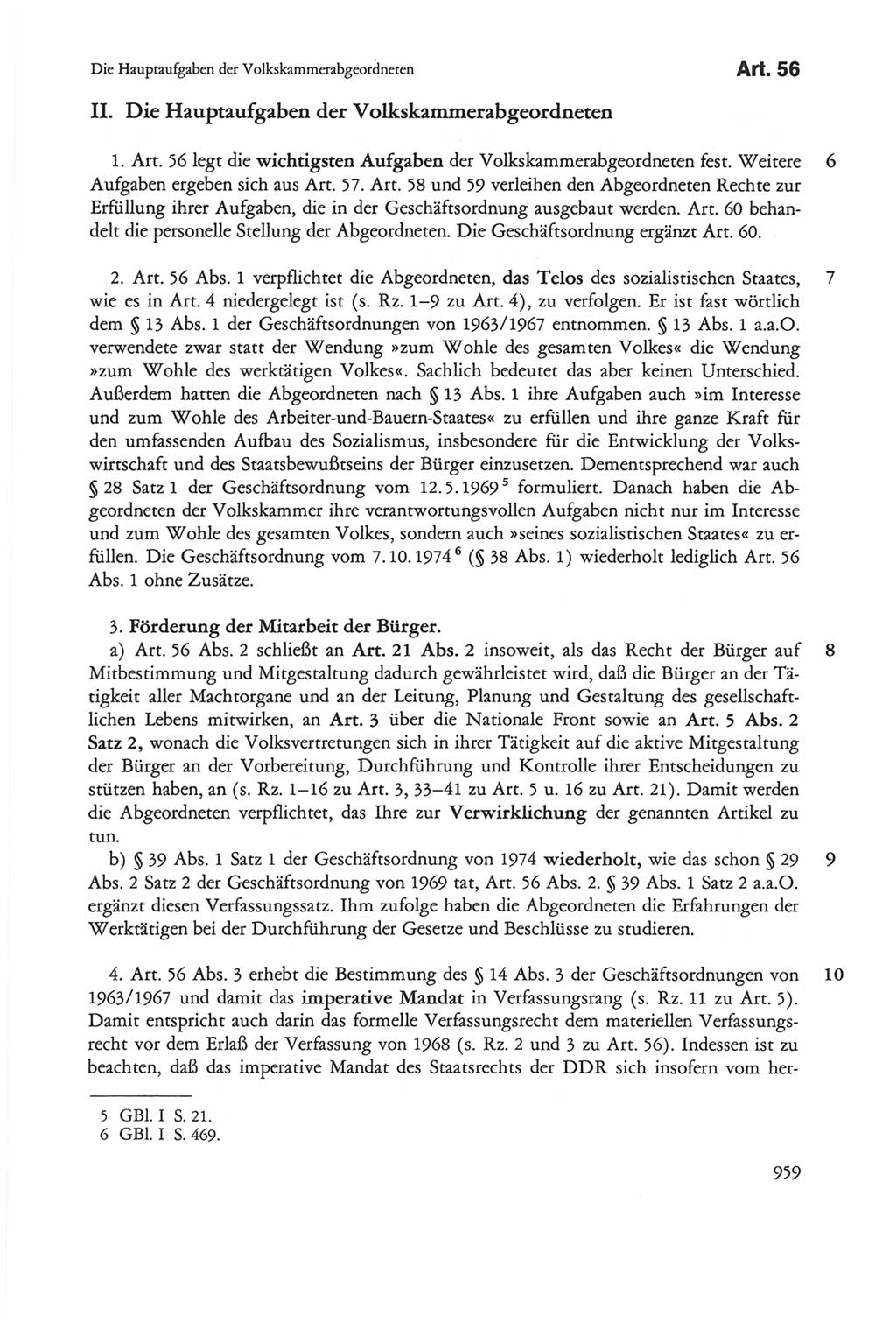 Die sozialistische Verfassung der Deutschen Demokratischen Republik (DDR), Kommentar 1982, Seite 959 (Soz. Verf. DDR Komm. 1982, S. 959)