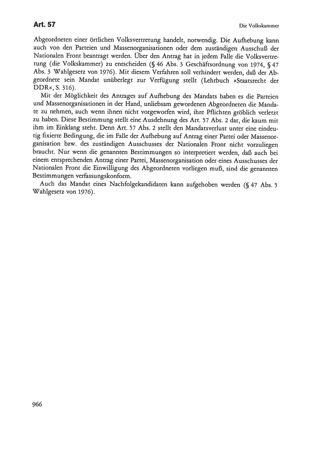 Die sozialistische Verfassung der Deutschen Demokratischen Republik (DDR), Kommentar 1982, Seite 966 (Soz. Verf. DDR Komm. 1982, S. 966)