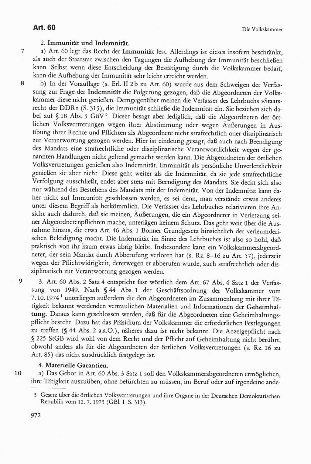 Die sozialistische Verfassung der Deutschen Demokratischen Republik (DDR), Kommentar 1982, Seite 972 (Soz. Verf. DDR Komm. 1982, S. 972)