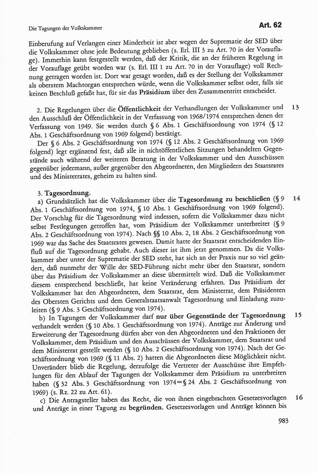 Die sozialistische Verfassung der Deutschen Demokratischen Republik (DDR), Kommentar 1982, Seite 983 (Soz. Verf. DDR Komm. 1982, S. 983)