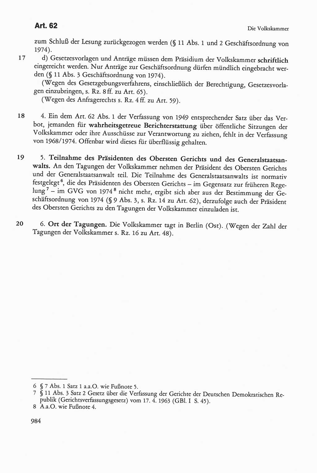 Die sozialistische Verfassung der Deutschen Demokratischen Republik (DDR), Kommentar 1982, Seite 984 (Soz. Verf. DDR Komm. 1982, S. 984)
