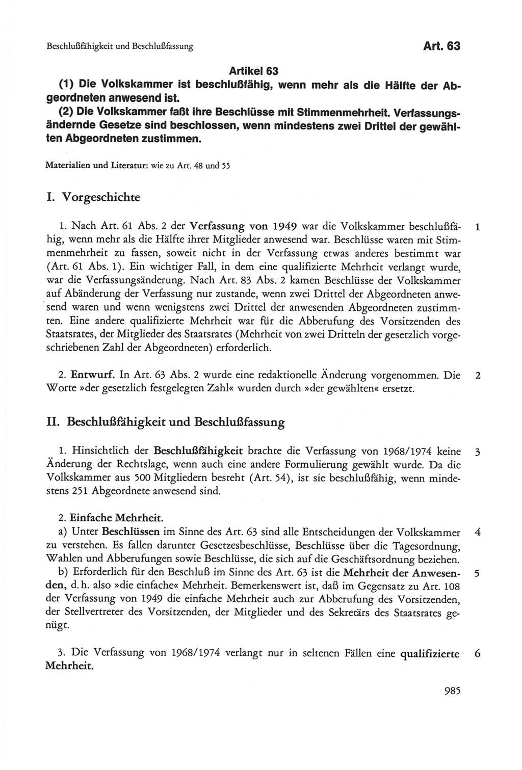 Die sozialistische Verfassung der Deutschen Demokratischen Republik (DDR), Kommentar 1982, Seite 985 (Soz. Verf. DDR Komm. 1982, S. 985)