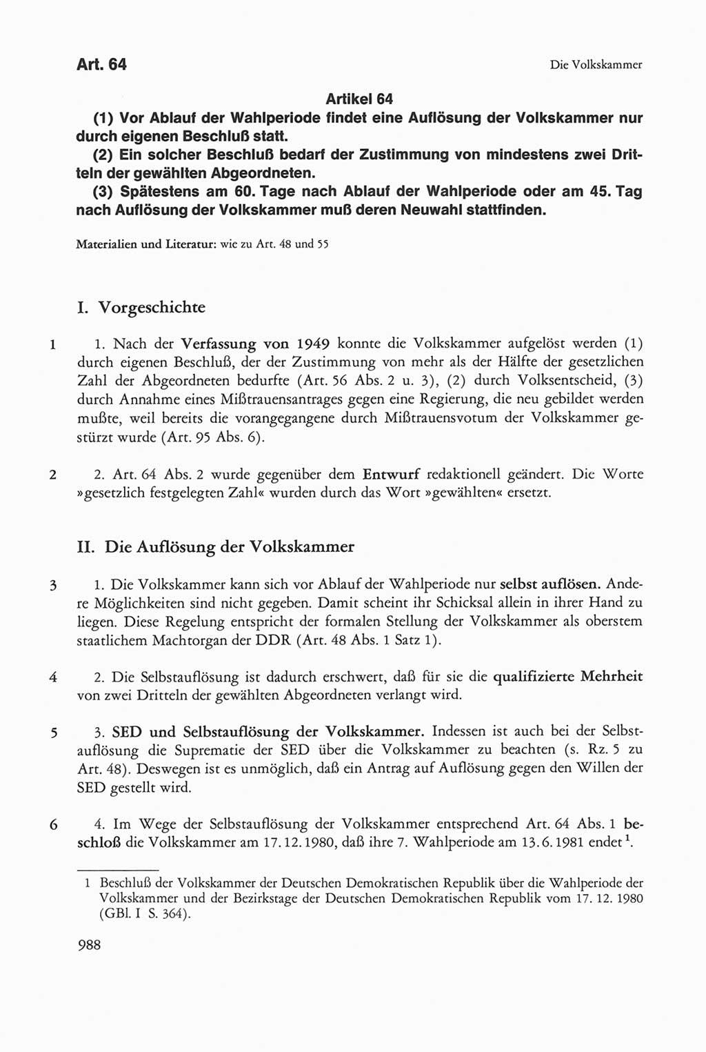 Die sozialistische Verfassung der Deutschen Demokratischen Republik (DDR), Kommentar 1982, Seite 988 (Soz. Verf. DDR Komm. 1982, S. 988)