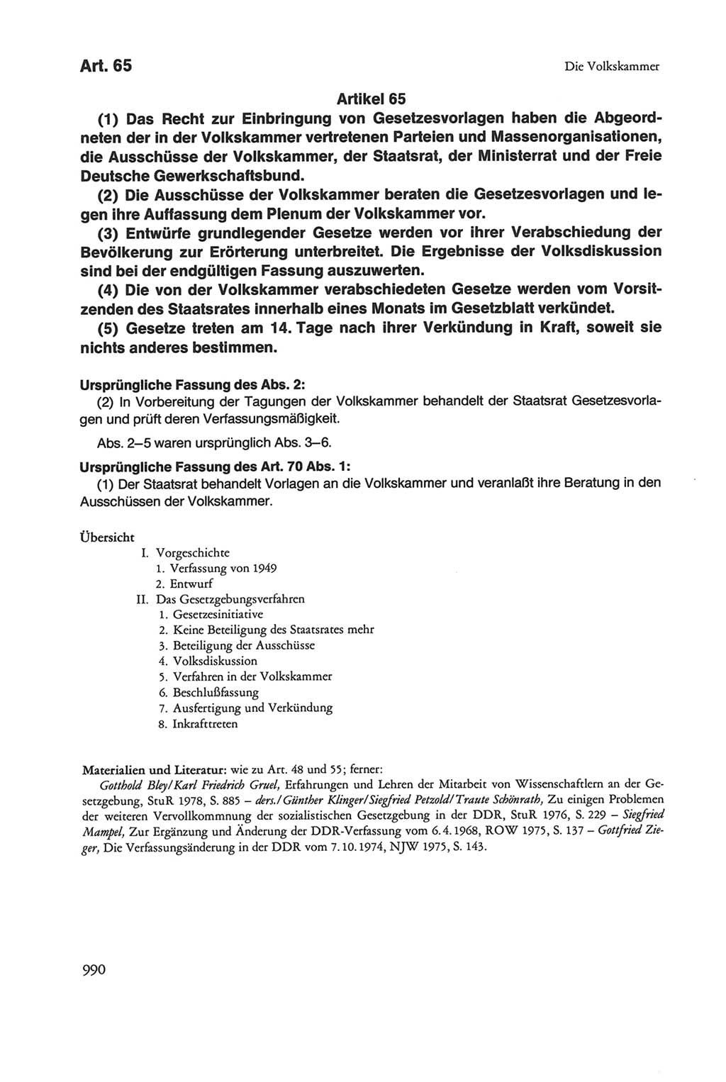 Die sozialistische Verfassung der Deutschen Demokratischen Republik (DDR), Kommentar 1982, Seite 990 (Soz. Verf. DDR Komm. 1982, S. 990)