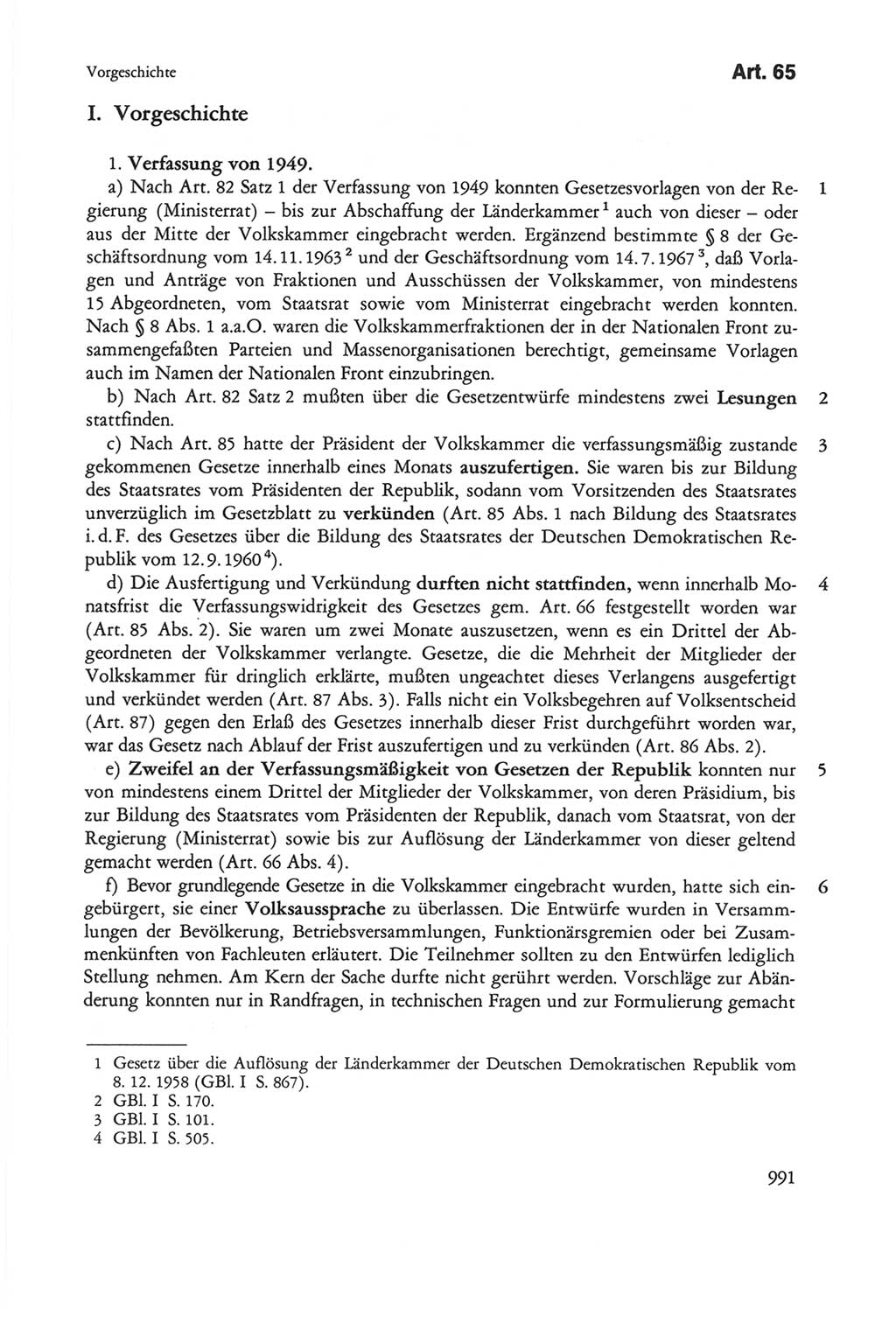 Die sozialistische Verfassung der Deutschen Demokratischen Republik (DDR), Kommentar 1982, Seite 991 (Soz. Verf. DDR Komm. 1982, S. 991)
