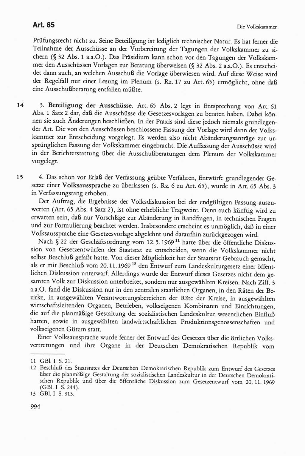 Die sozialistische Verfassung der Deutschen Demokratischen Republik (DDR), Kommentar 1982, Seite 994 (Soz. Verf. DDR Komm. 1982, S. 994)