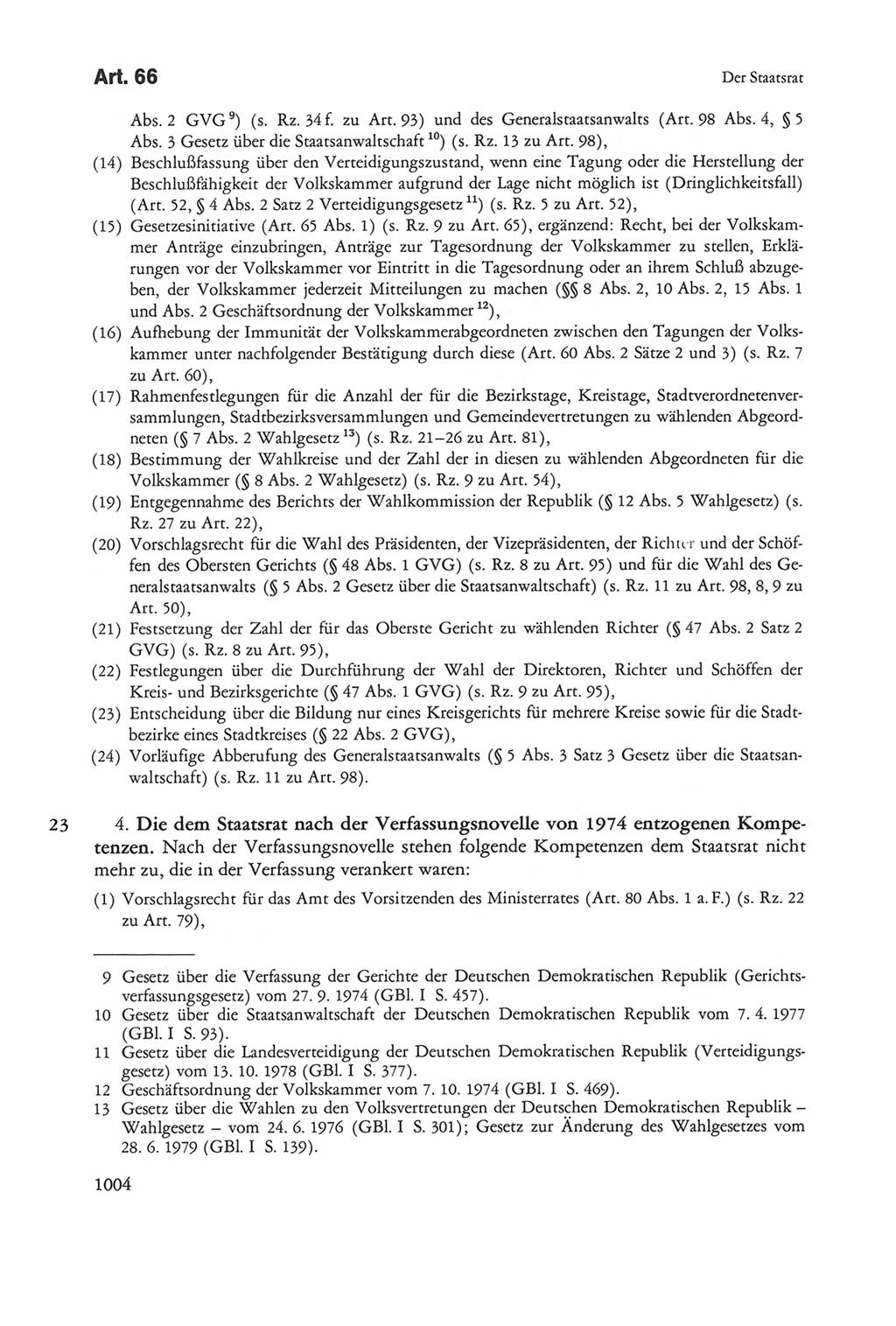 Die sozialistische Verfassung der Deutschen Demokratischen Republik (DDR), Kommentar 1982, Seite 1004 (Soz. Verf. DDR Komm. 1982, S. 1004)