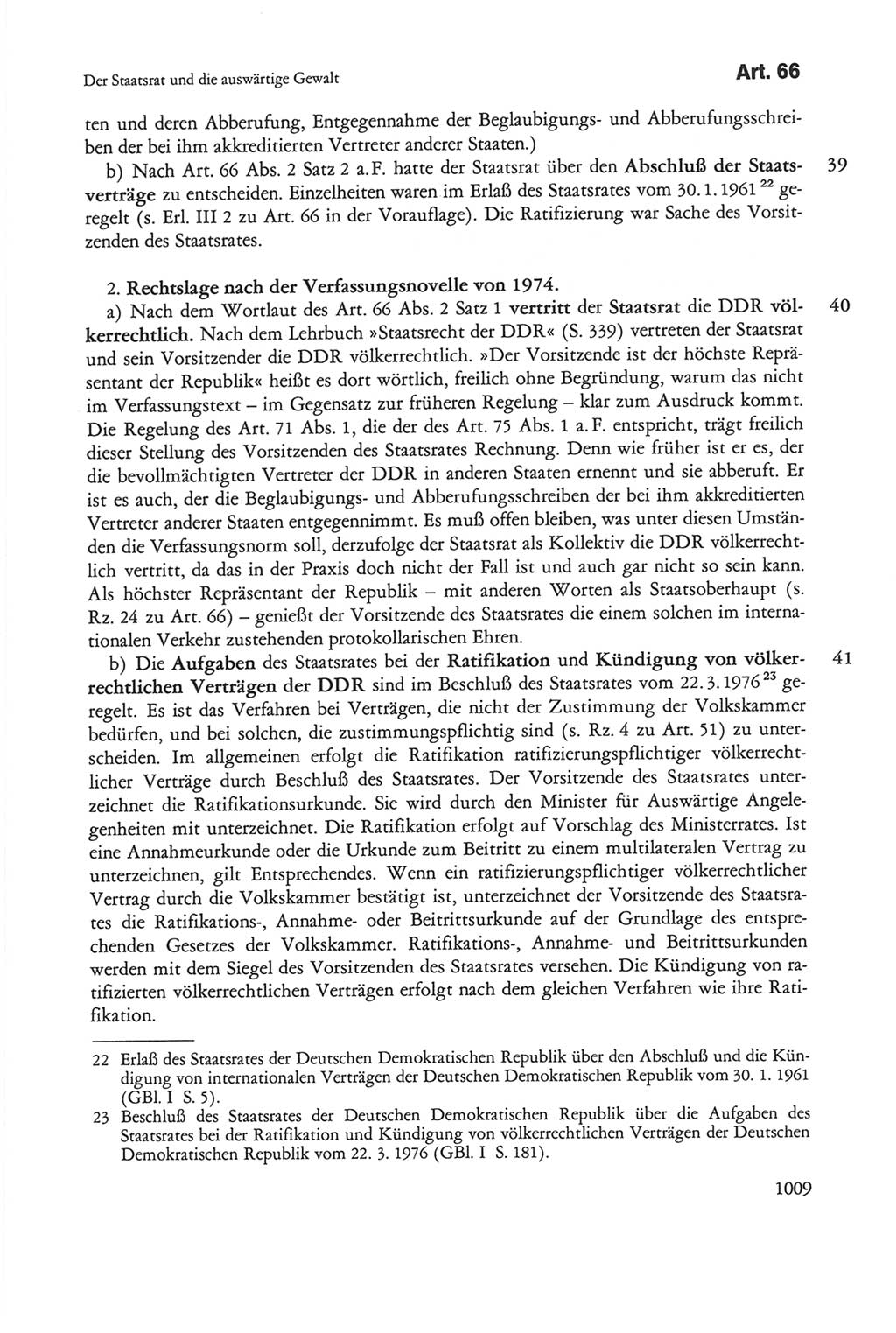 Die sozialistische Verfassung der Deutschen Demokratischen Republik (DDR), Kommentar 1982, Seite 1009 (Soz. Verf. DDR Komm. 1982, S. 1009)