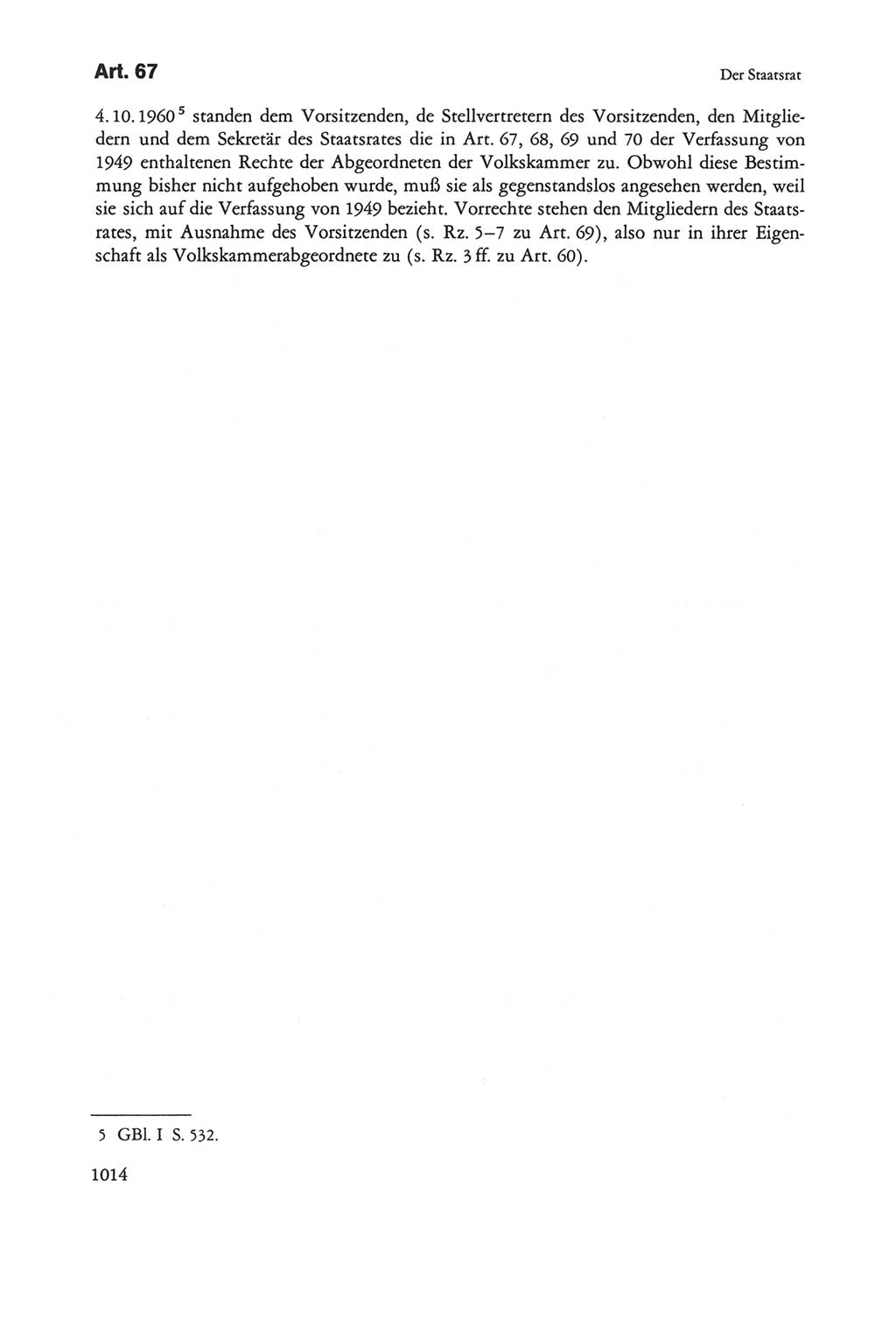Die sozialistische Verfassung der Deutschen Demokratischen Republik (DDR), Kommentar 1982, Seite 1014 (Soz. Verf. DDR Komm. 1982, S. 1014)