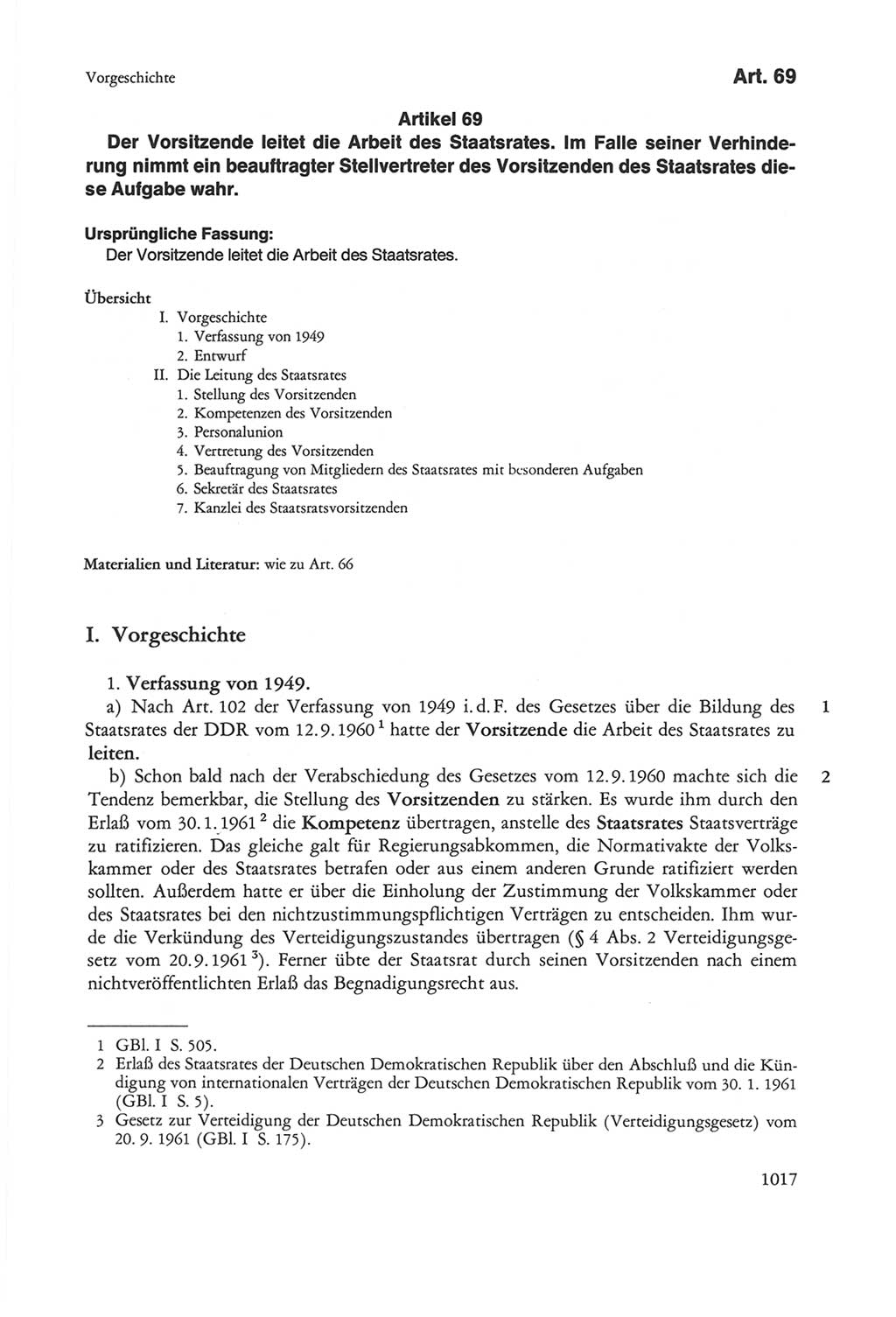 Die sozialistische Verfassung der Deutschen Demokratischen Republik (DDR), Kommentar 1982, Seite 1017 (Soz. Verf. DDR Komm. 1982, S. 1017)