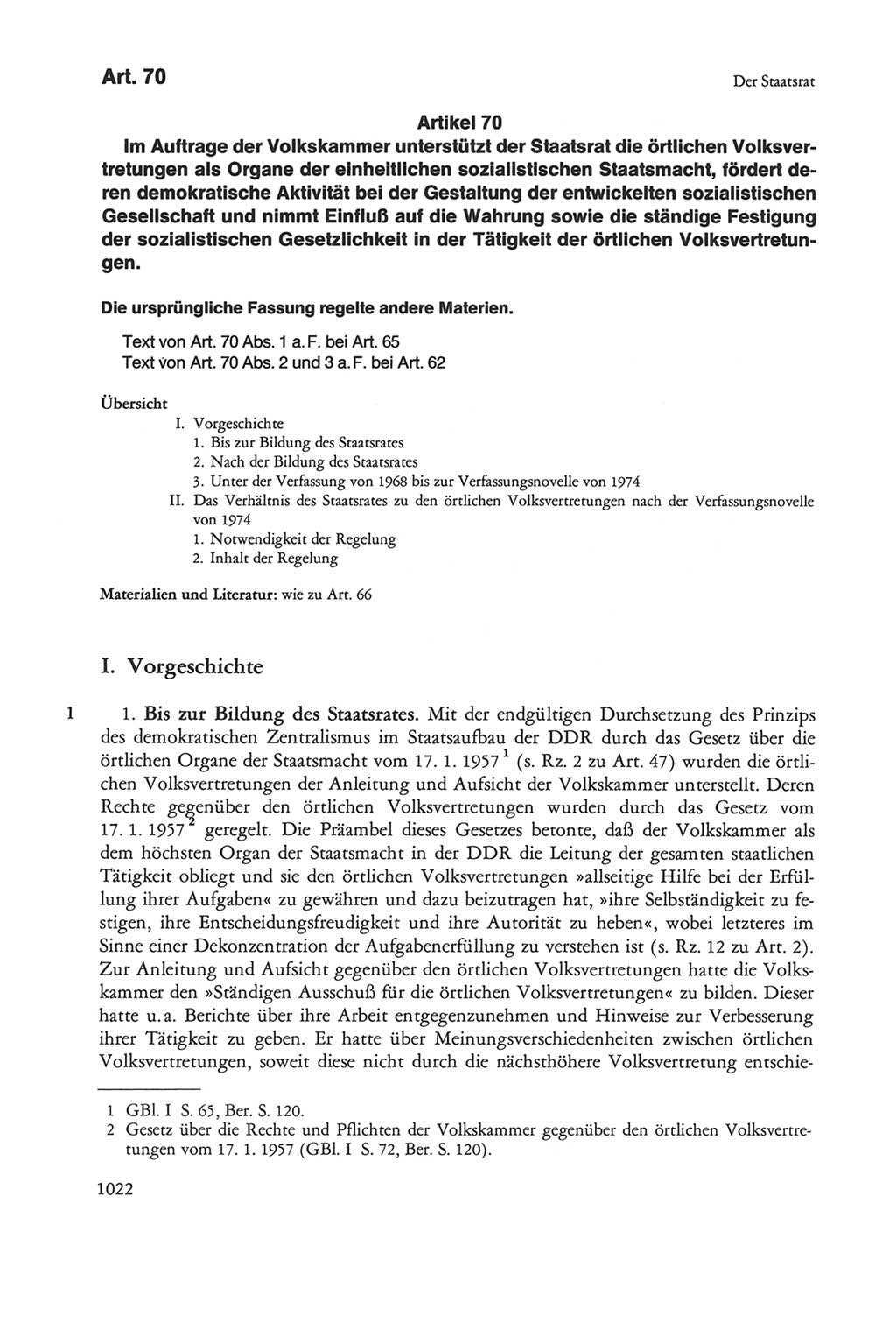 Die sozialistische Verfassung der Deutschen Demokratischen Republik (DDR), Kommentar 1982, Seite 1022 (Soz. Verf. DDR Komm. 1982, S. 1022)