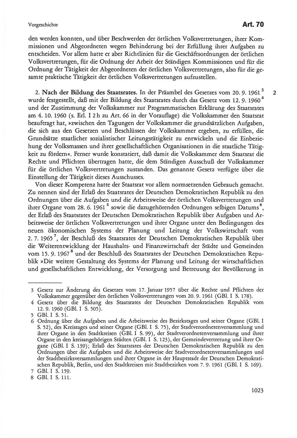 Die sozialistische Verfassung der Deutschen Demokratischen Republik (DDR), Kommentar 1982, Seite 1023 (Soz. Verf. DDR Komm. 1982, S. 1023)