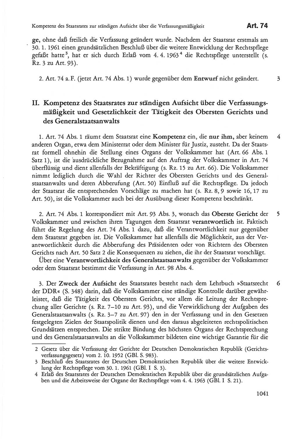 Die sozialistische Verfassung der Deutschen Demokratischen Republik (DDR), Kommentar 1982, Seite 1041 (Soz. Verf. DDR Komm. 1982, S. 1041)