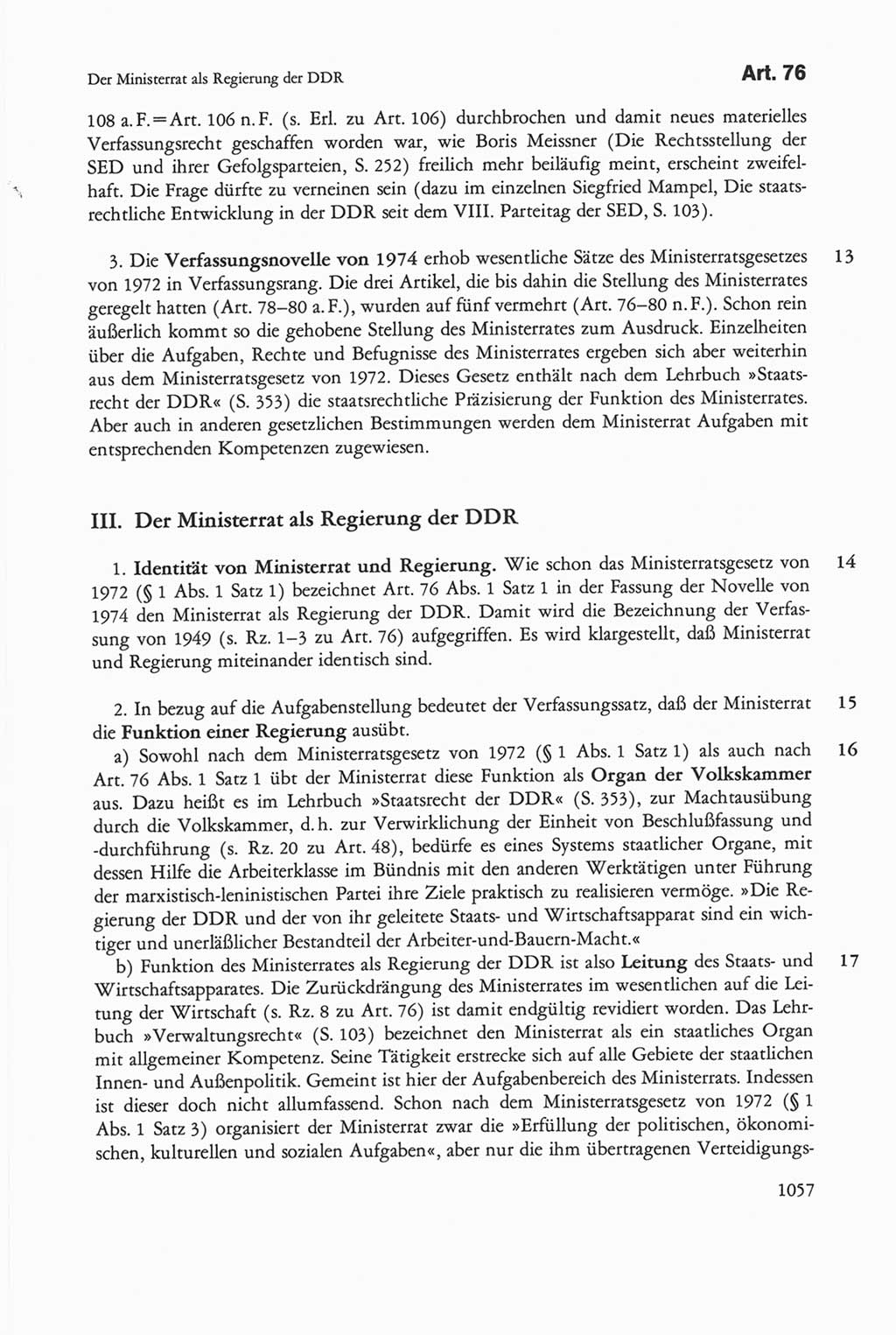 Die sozialistische Verfassung der Deutschen Demokratischen Republik (DDR), Kommentar 1982, Seite 1057 (Soz. Verf. DDR Komm. 1982, S. 1057)