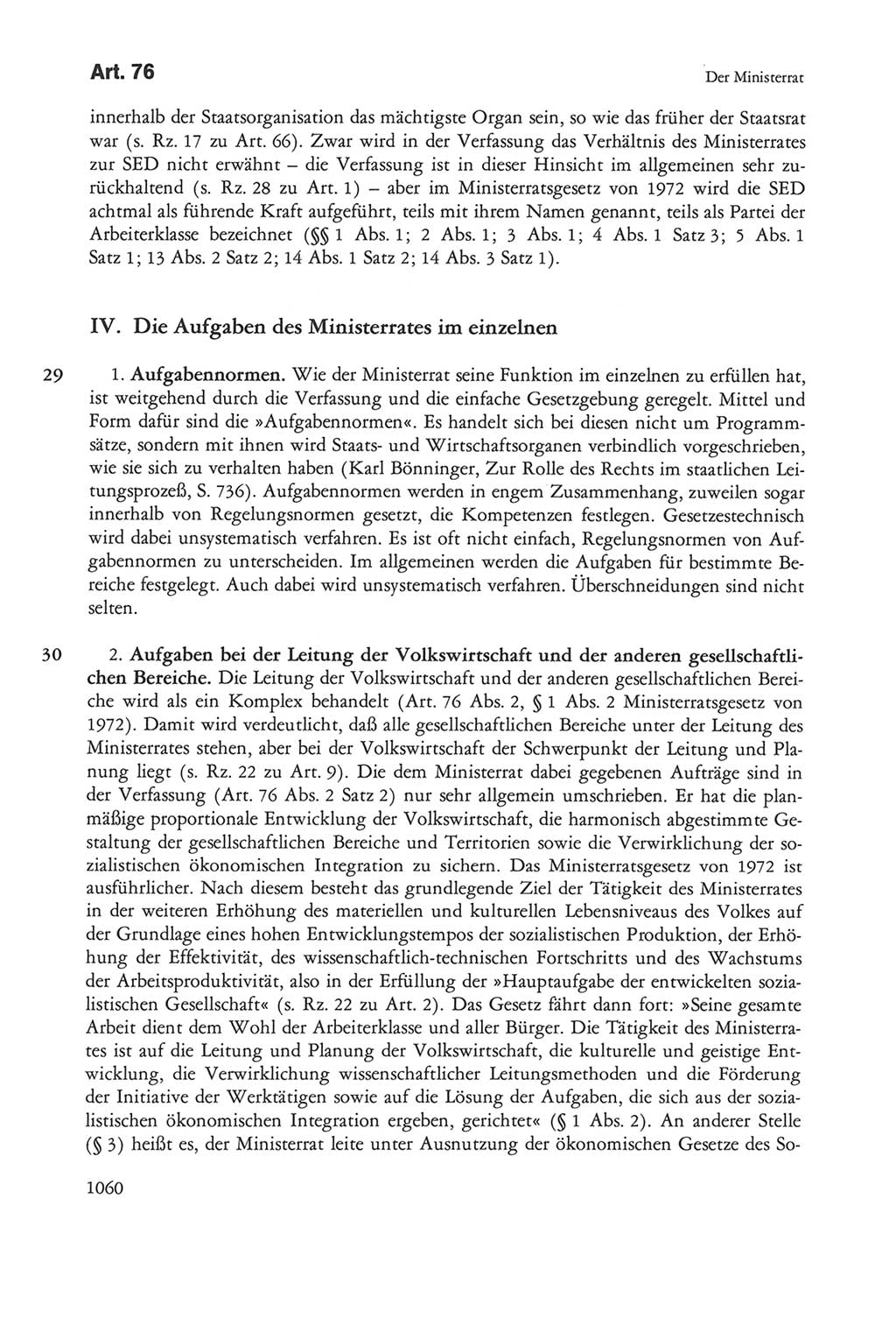 Die sozialistische Verfassung der Deutschen Demokratischen Republik (DDR), Kommentar 1982, Seite 1060 (Soz. Verf. DDR Komm. 1982, S. 1060)