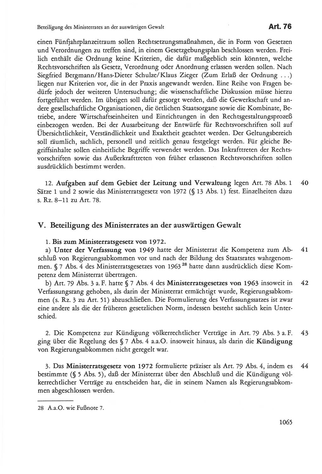 Die sozialistische Verfassung der Deutschen Demokratischen Republik (DDR), Kommentar 1982, Seite 1065 (Soz. Verf. DDR Komm. 1982, S. 1065)