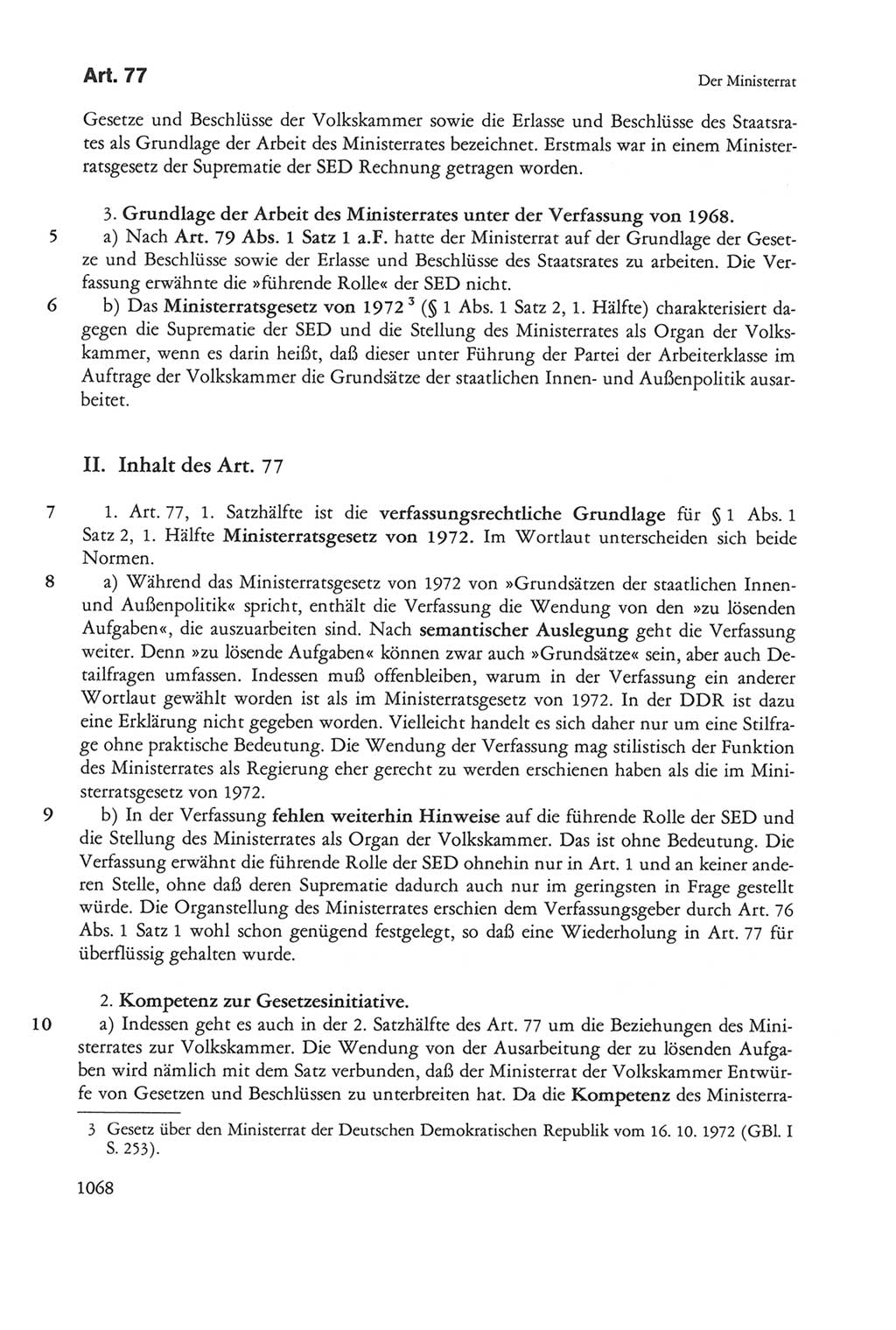 Die sozialistische Verfassung der Deutschen Demokratischen Republik (DDR), Kommentar 1982, Seite 1068 (Soz. Verf. DDR Komm. 1982, S. 1068)