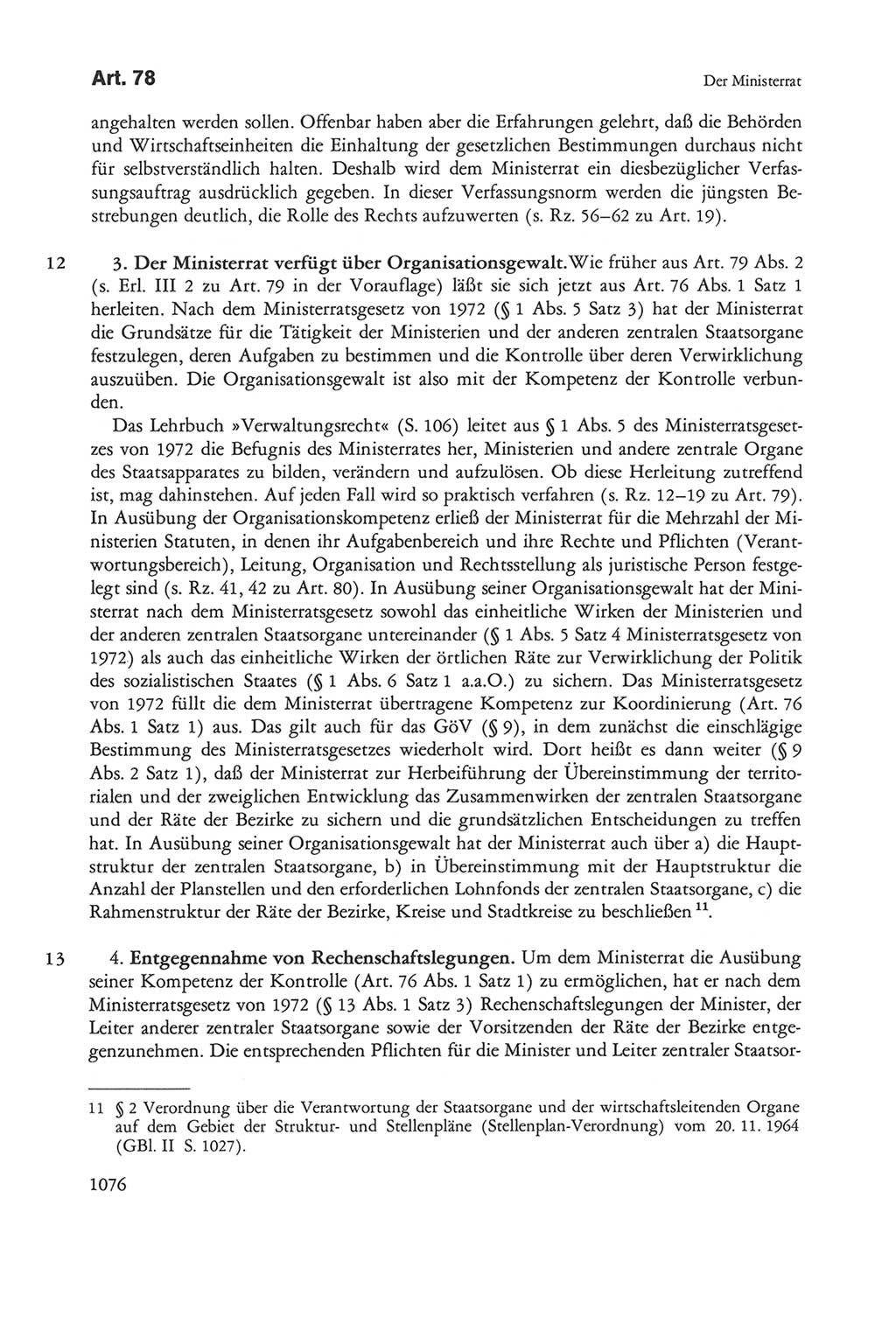 Die sozialistische Verfassung der Deutschen Demokratischen Republik (DDR), Kommentar 1982, Seite 1076 (Soz. Verf. DDR Komm. 1982, S. 1076)