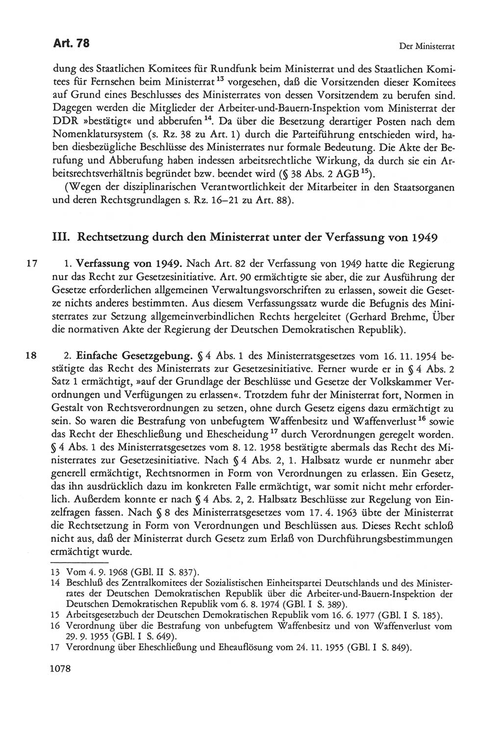 Die sozialistische Verfassung der Deutschen Demokratischen Republik (DDR), Kommentar 1982, Seite 1078 (Soz. Verf. DDR Komm. 1982, S. 1078)