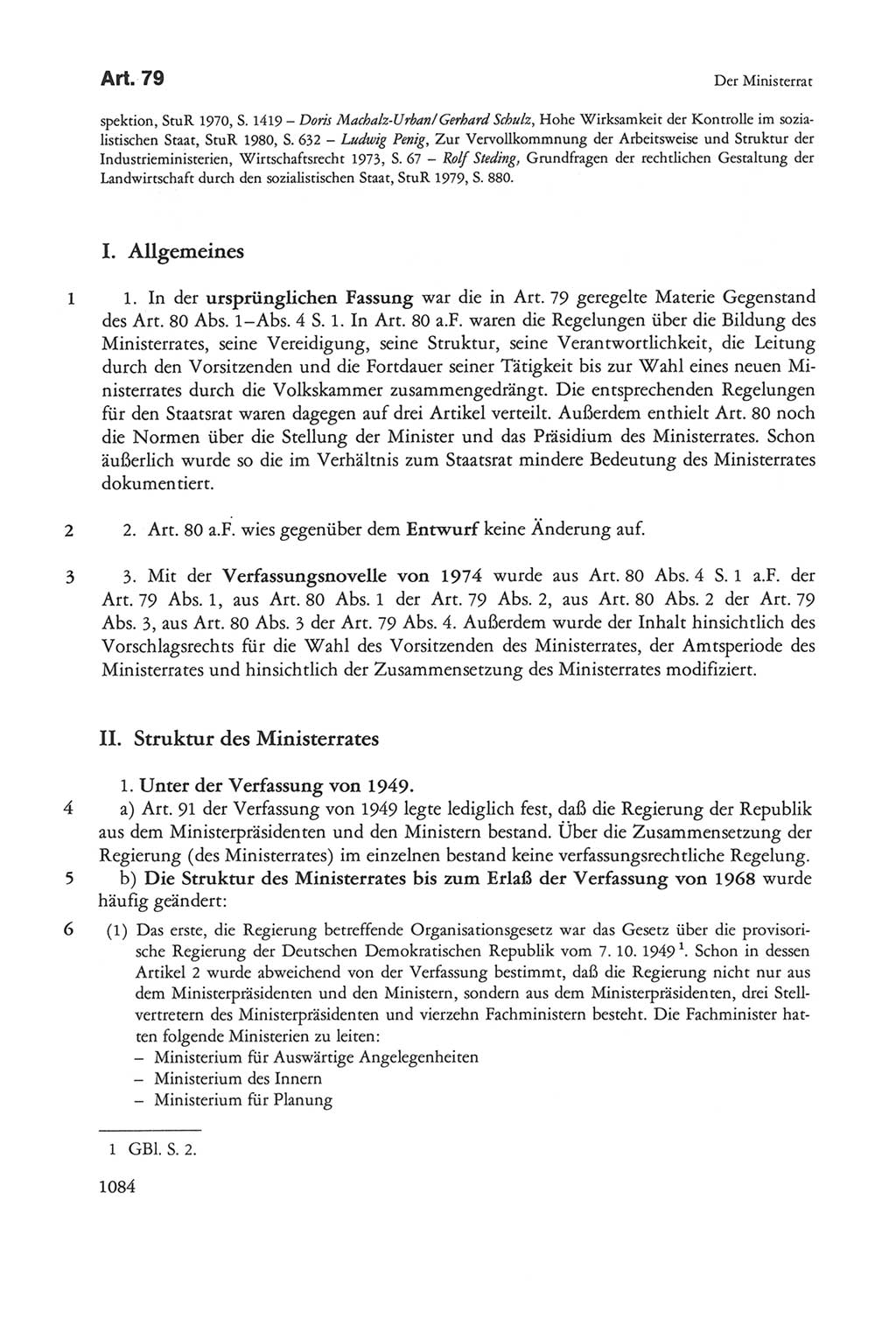 Die sozialistische Verfassung der Deutschen Demokratischen Republik (DDR), Kommentar 1982, Seite 1084 (Soz. Verf. DDR Komm. 1982, S. 1084)