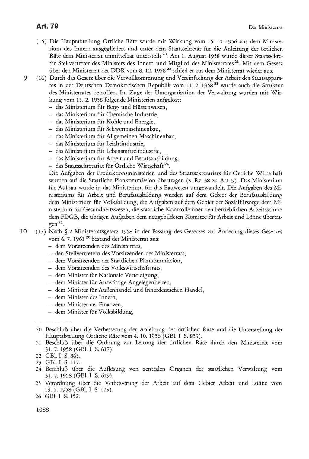 Die sozialistische Verfassung der Deutschen Demokratischen Republik (DDR), Kommentar 1982, Seite 1088 (Soz. Verf. DDR Komm. 1982, S. 1088)