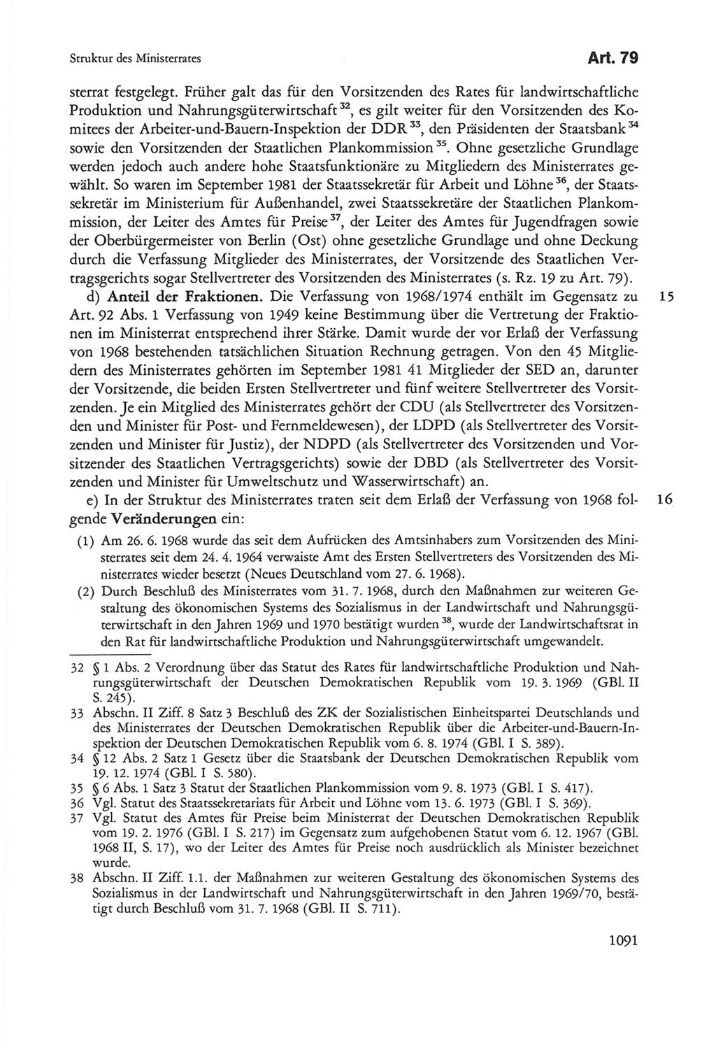 Die sozialistische Verfassung der Deutschen Demokratischen Republik (DDR), Kommentar 1982, Seite 1091 (Soz. Verf. DDR Komm. 1982, S. 1091)