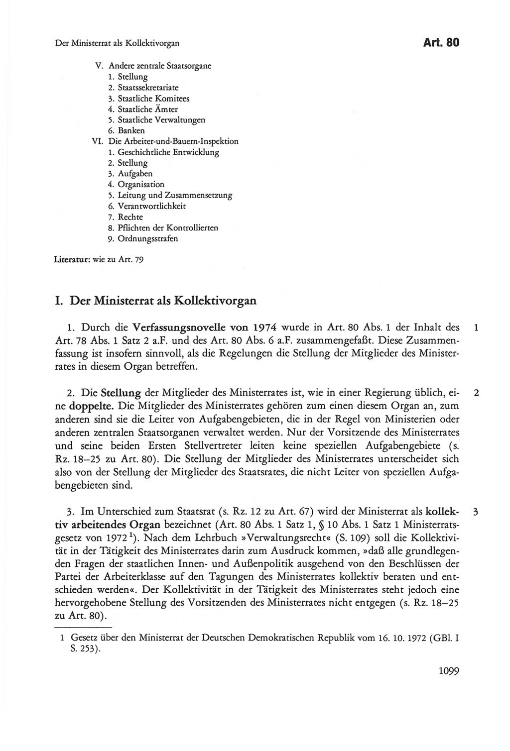 Die sozialistische Verfassung der Deutschen Demokratischen Republik (DDR), Kommentar 1982, Seite 1099 (Soz. Verf. DDR Komm. 1982, S. 1099)