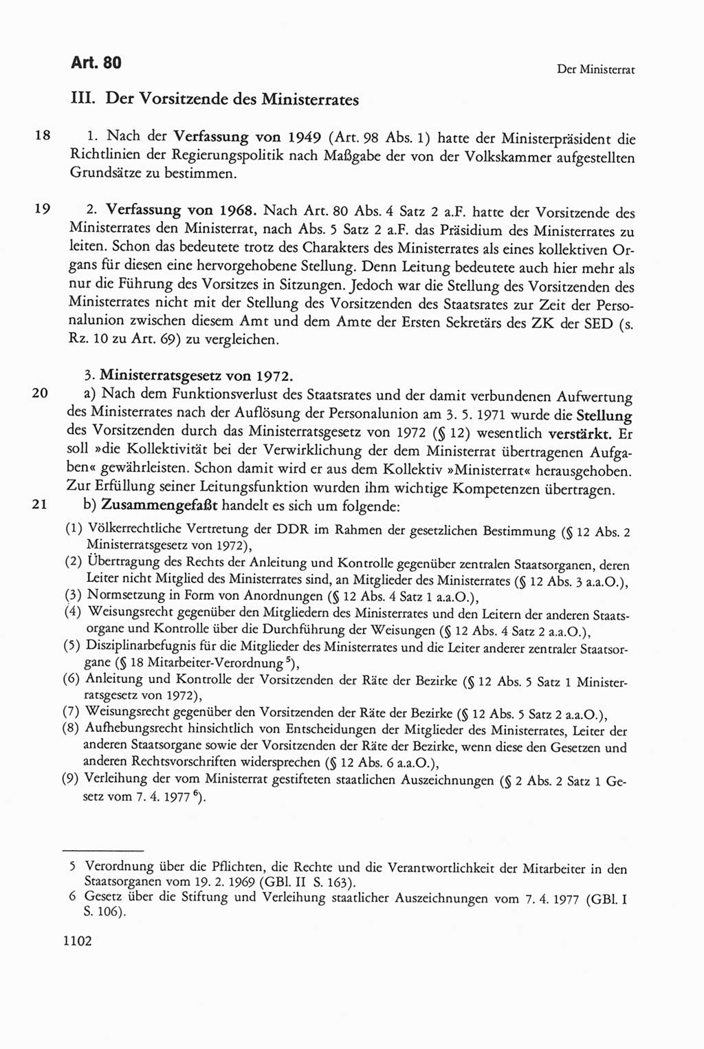Die sozialistische Verfassung der Deutschen Demokratischen Republik (DDR), Kommentar 1982, Seite 1102 (Soz. Verf. DDR Komm. 1982, S. 1102)