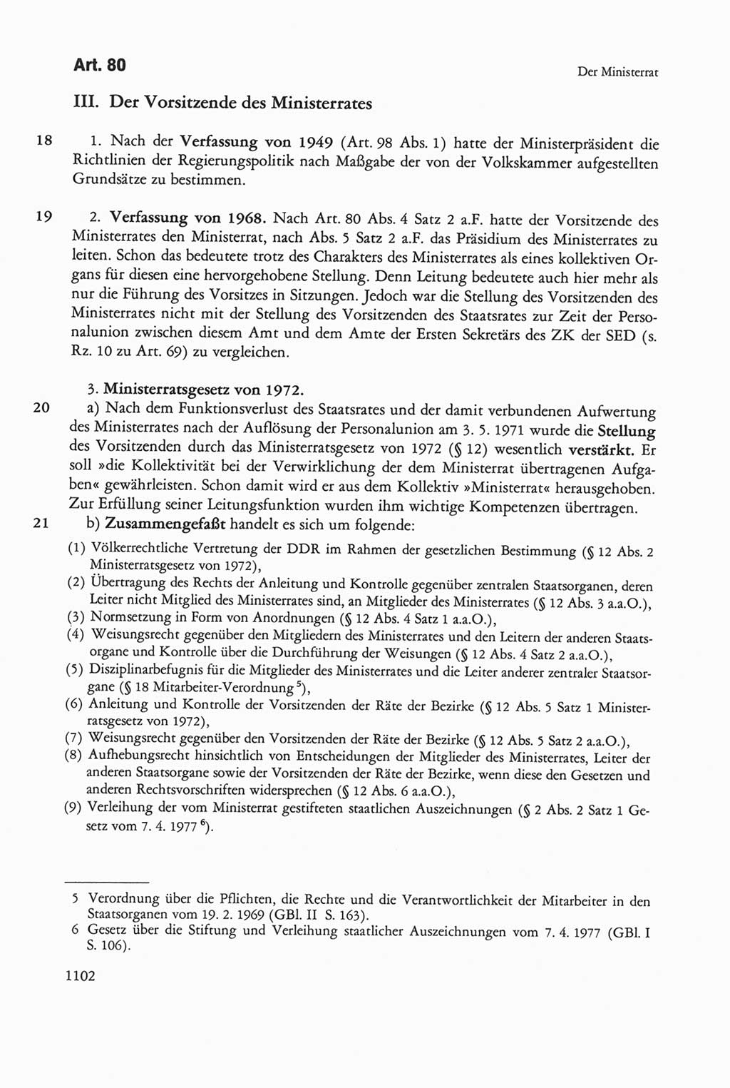 Die sozialistische Verfassung der Deutschen Demokratischen Republik (DDR), Kommentar 1982, Seite 1102 (Soz. Verf. DDR Komm. 1982, S. 1102)