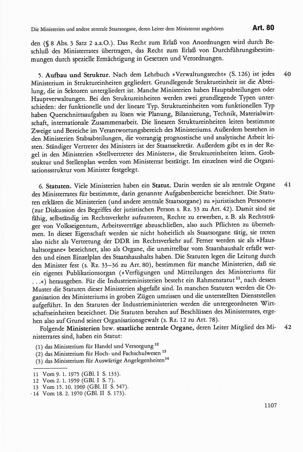 Die sozialistische Verfassung der Deutschen Demokratischen Republik (DDR), Kommentar 1982, Seite 1107 (Soz. Verf. DDR Komm. 1982, S. 1107)