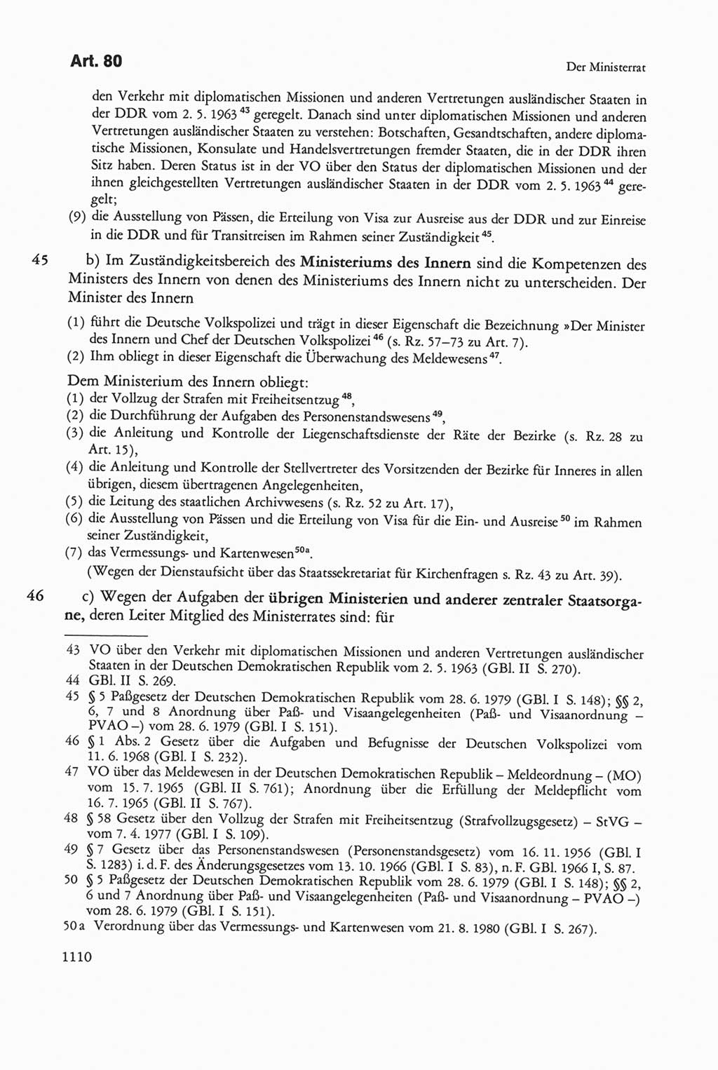 Die sozialistische Verfassung der Deutschen Demokratischen Republik (DDR), Kommentar 1982, Seite 1110 (Soz. Verf. DDR Komm. 1982, S. 1110)