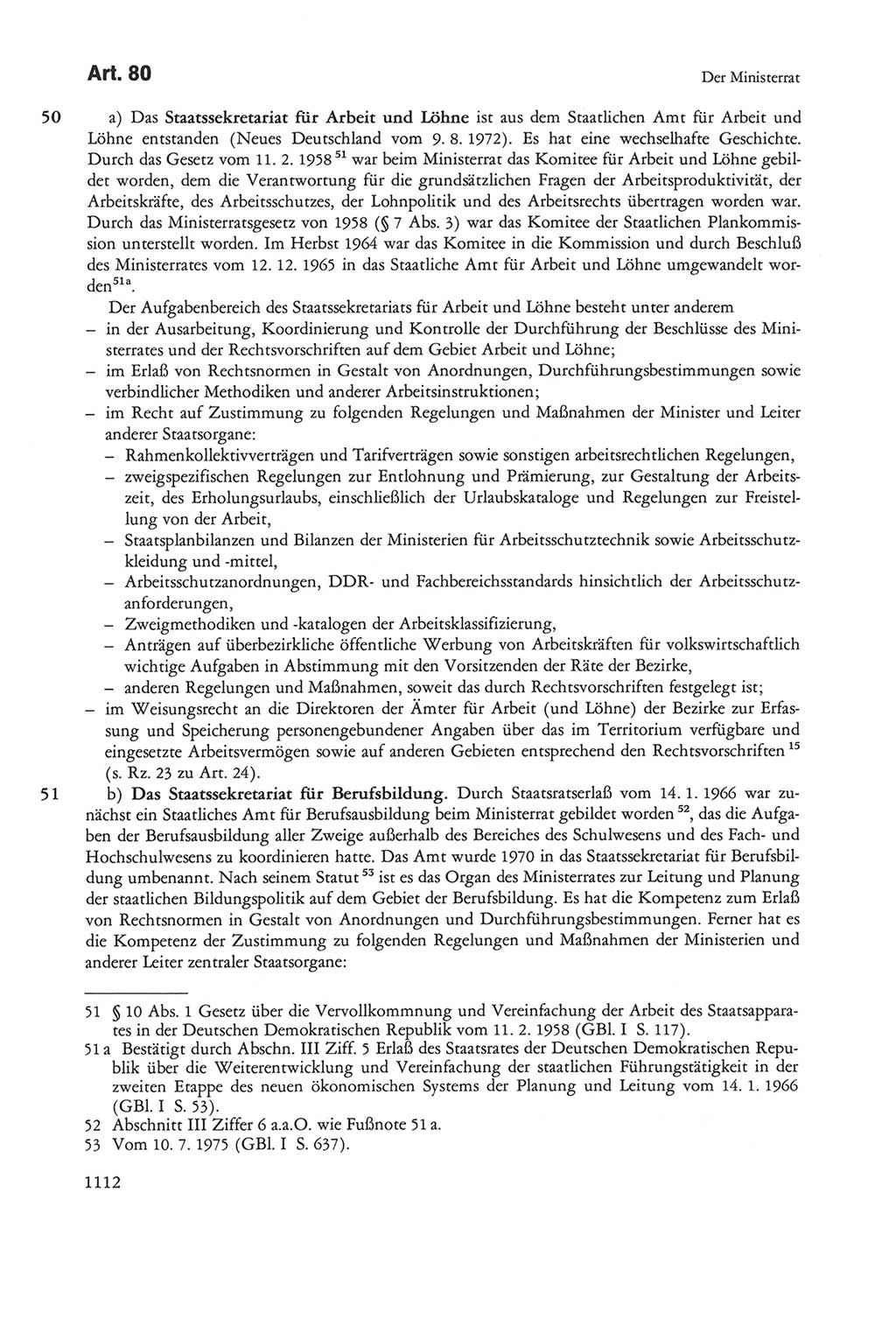 Die sozialistische Verfassung der Deutschen Demokratischen Republik (DDR), Kommentar 1982, Seite 1112 (Soz. Verf. DDR Komm. 1982, S. 1112)