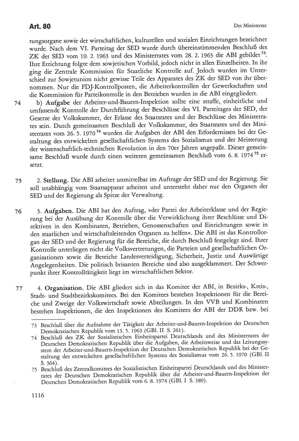 Die sozialistische Verfassung der Deutschen Demokratischen Republik (DDR), Kommentar 1982, Seite 1116 (Soz. Verf. DDR Komm. 1982, S. 1116)