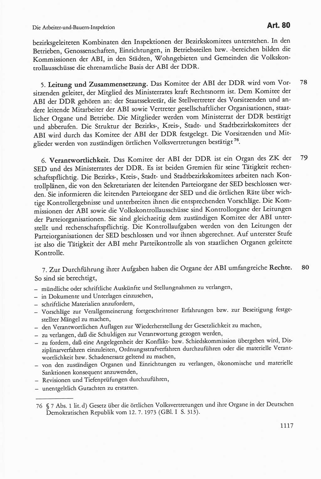 Die sozialistische Verfassung der Deutschen Demokratischen Republik (DDR), Kommentar 1982, Seite 1117 (Soz. Verf. DDR Komm. 1982, S. 1117)