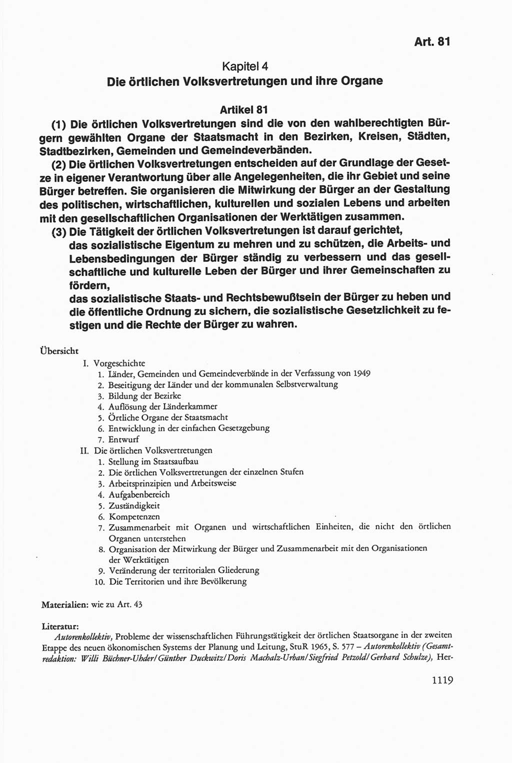 Die sozialistische Verfassung der Deutschen Demokratischen Republik (DDR), Kommentar 1982, Seite 1119 (Soz. Verf. DDR Komm. 1982, S. 1119)