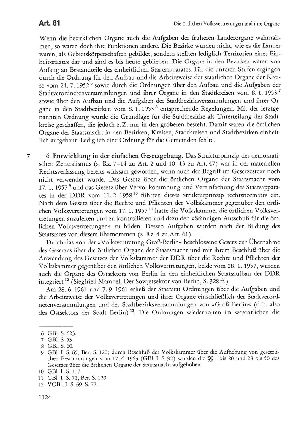 Die sozialistische Verfassung der Deutschen Demokratischen Republik (DDR), Kommentar 1982, Seite 1124 (Soz. Verf. DDR Komm. 1982, S. 1124)