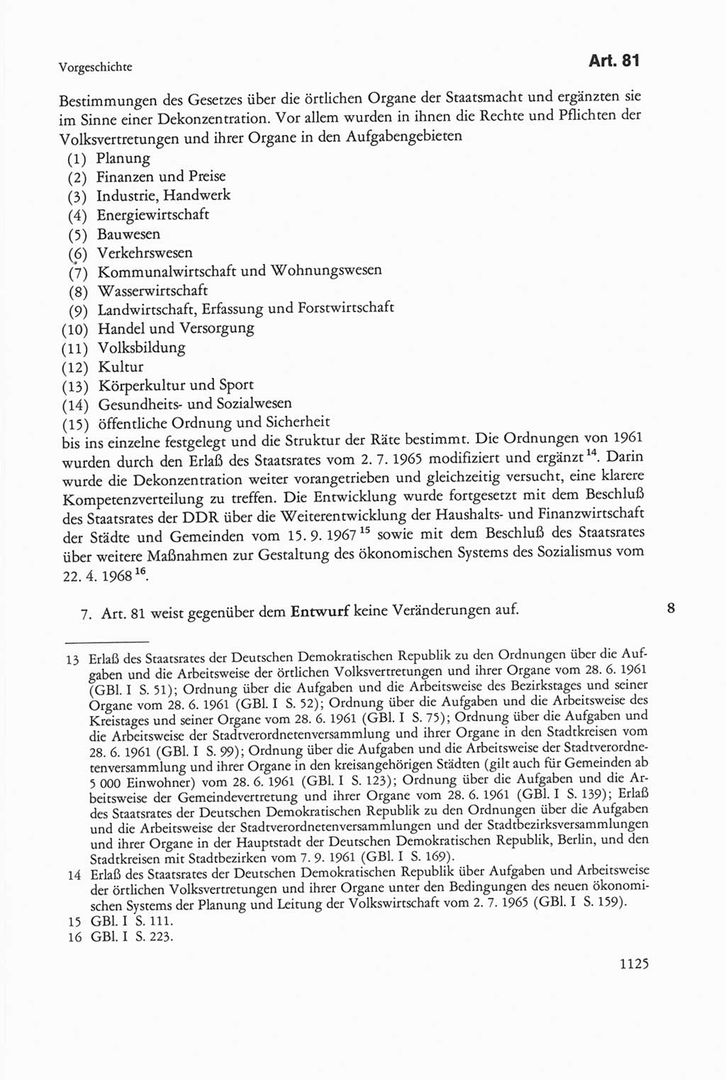 Die sozialistische Verfassung der Deutschen Demokratischen Republik (DDR), Kommentar 1982, Seite 1125 (Soz. Verf. DDR Komm. 1982, S. 1125)