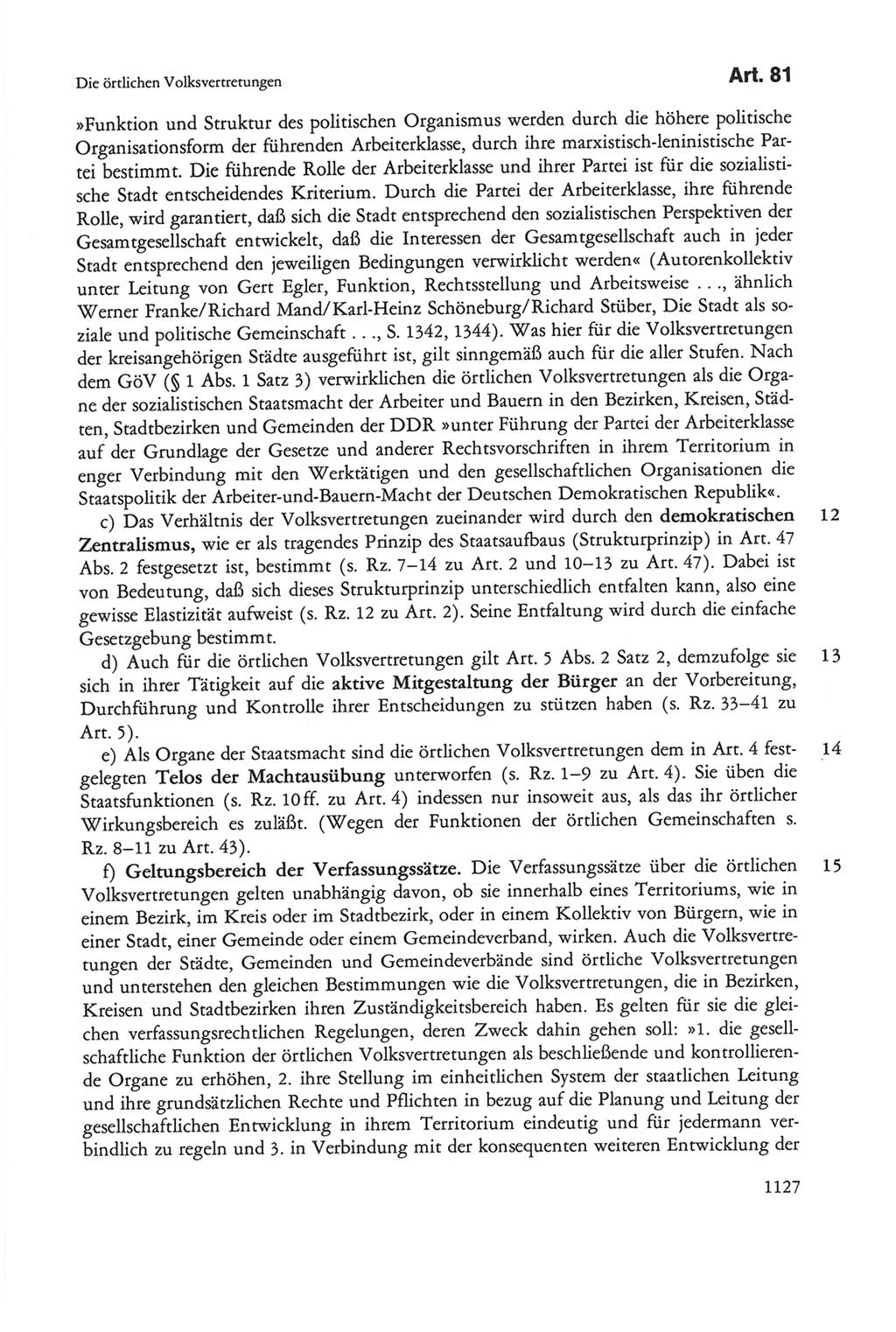 Die sozialistische Verfassung der Deutschen Demokratischen Republik (DDR), Kommentar 1982, Seite 1127 (Soz. Verf. DDR Komm. 1982, S. 1127)