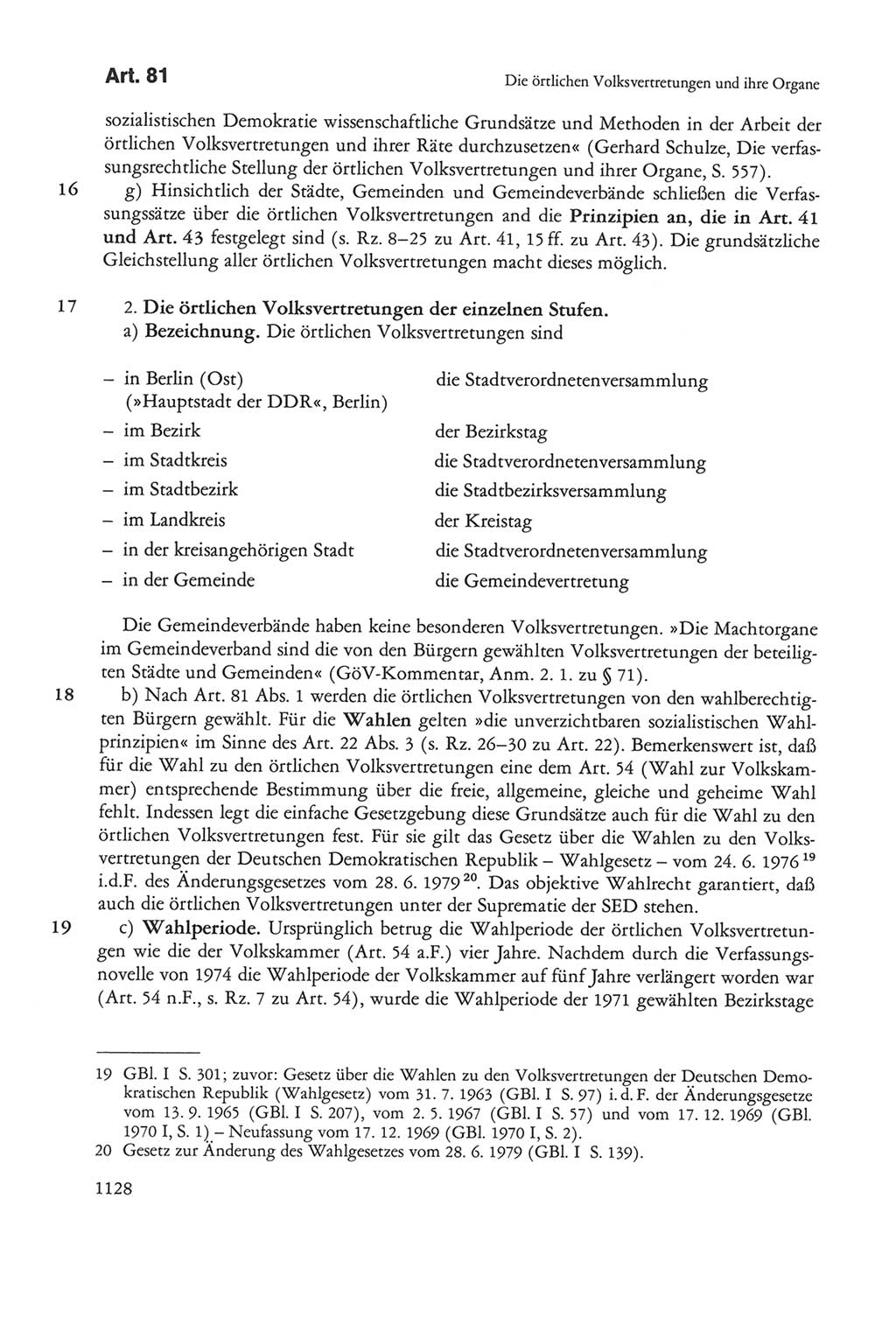 Die sozialistische Verfassung der Deutschen Demokratischen Republik (DDR), Kommentar 1982, Seite 1128 (Soz. Verf. DDR Komm. 1982, S. 1128)