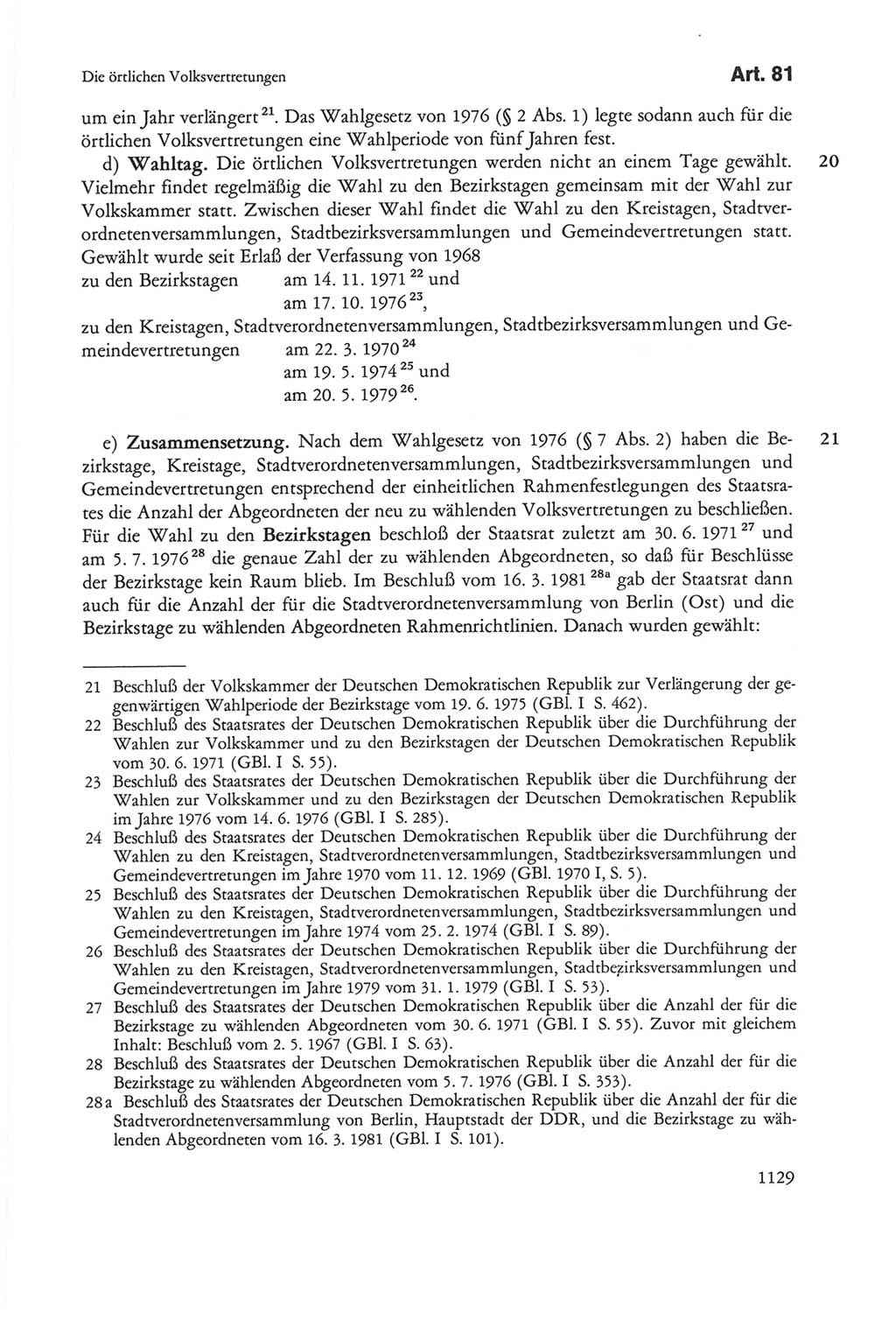 Die sozialistische Verfassung der Deutschen Demokratischen Republik (DDR), Kommentar 1982, Seite 1129 (Soz. Verf. DDR Komm. 1982, S. 1129)
