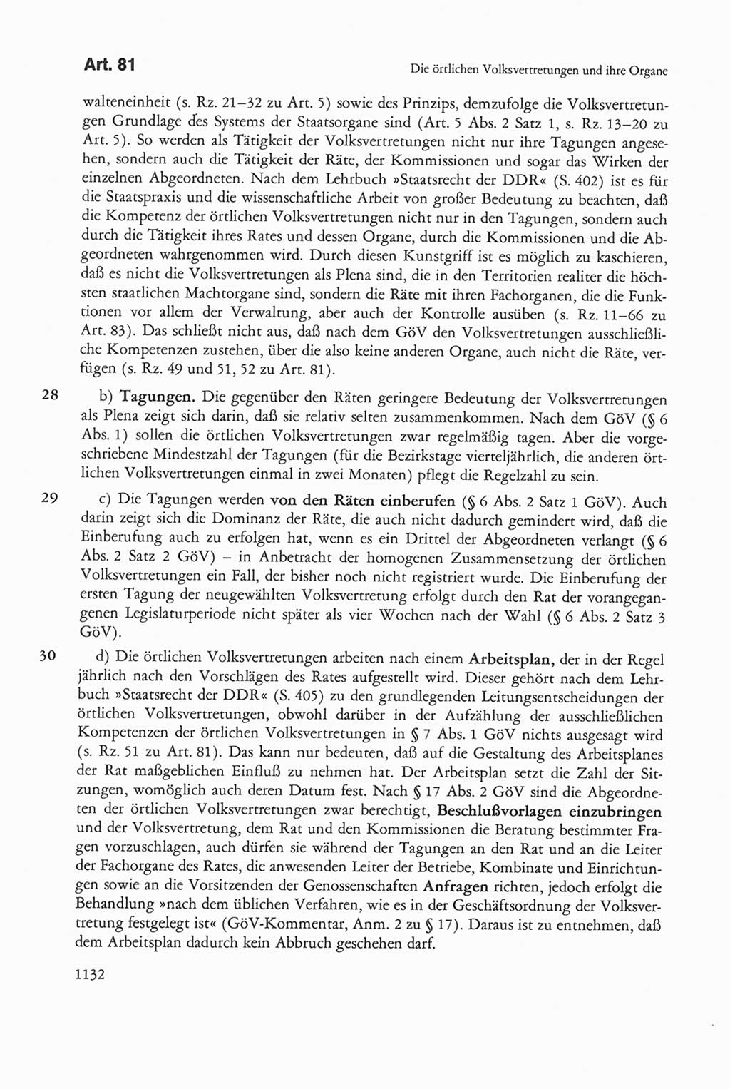 Die sozialistische Verfassung der Deutschen Demokratischen Republik (DDR), Kommentar 1982, Seite 1132 (Soz. Verf. DDR Komm. 1982, S. 1132)