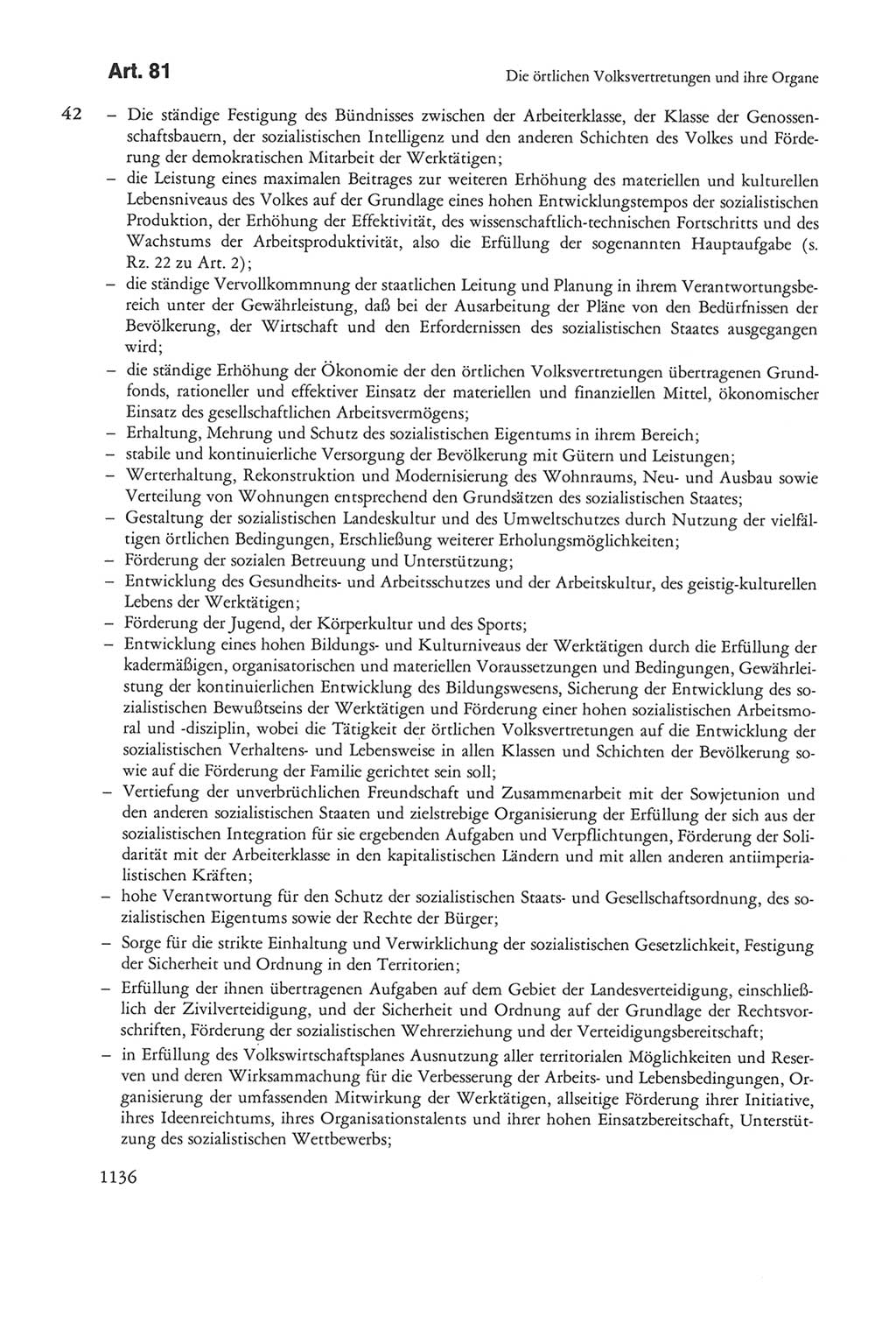 Die sozialistische Verfassung der Deutschen Demokratischen Republik (DDR), Kommentar 1982, Seite 1136 (Soz. Verf. DDR Komm. 1982, S. 1136)