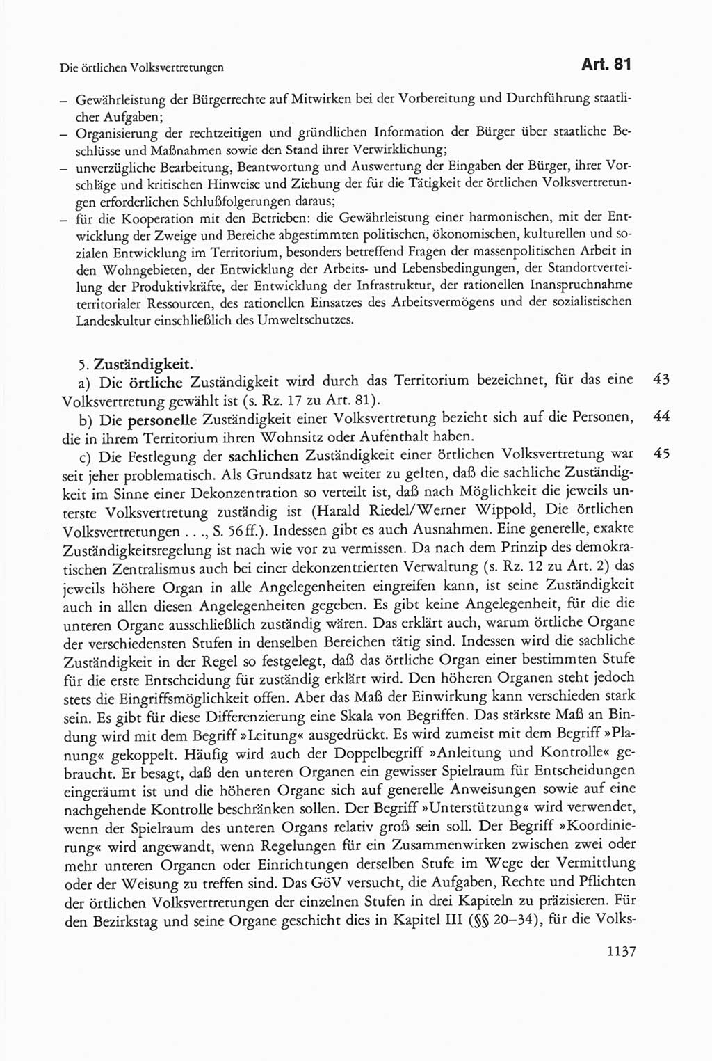 Die sozialistische Verfassung der Deutschen Demokratischen Republik (DDR), Kommentar 1982, Seite 1137 (Soz. Verf. DDR Komm. 1982, S. 1137)