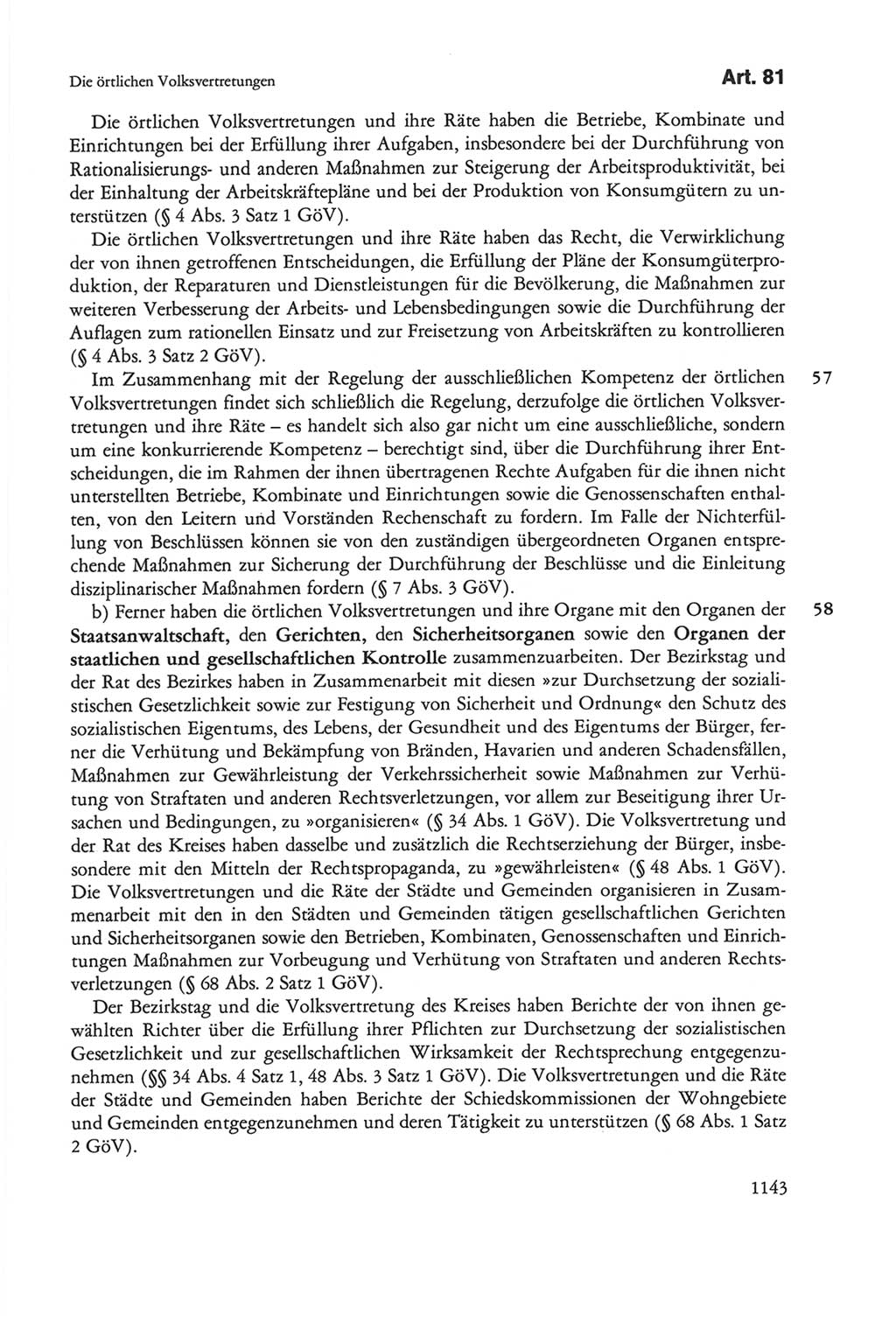 Die sozialistische Verfassung der Deutschen Demokratischen Republik (DDR), Kommentar 1982, Seite 1143 (Soz. Verf. DDR Komm. 1982, S. 1143)