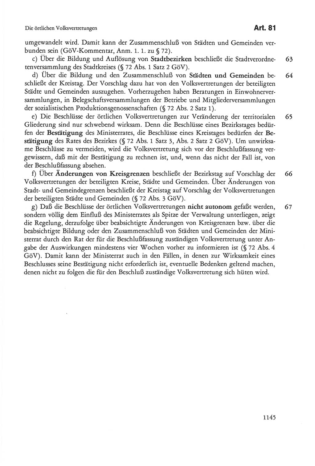 Die sozialistische Verfassung der Deutschen Demokratischen Republik (DDR), Kommentar 1982, Seite 1145 (Soz. Verf. DDR Komm. 1982, S. 1145)