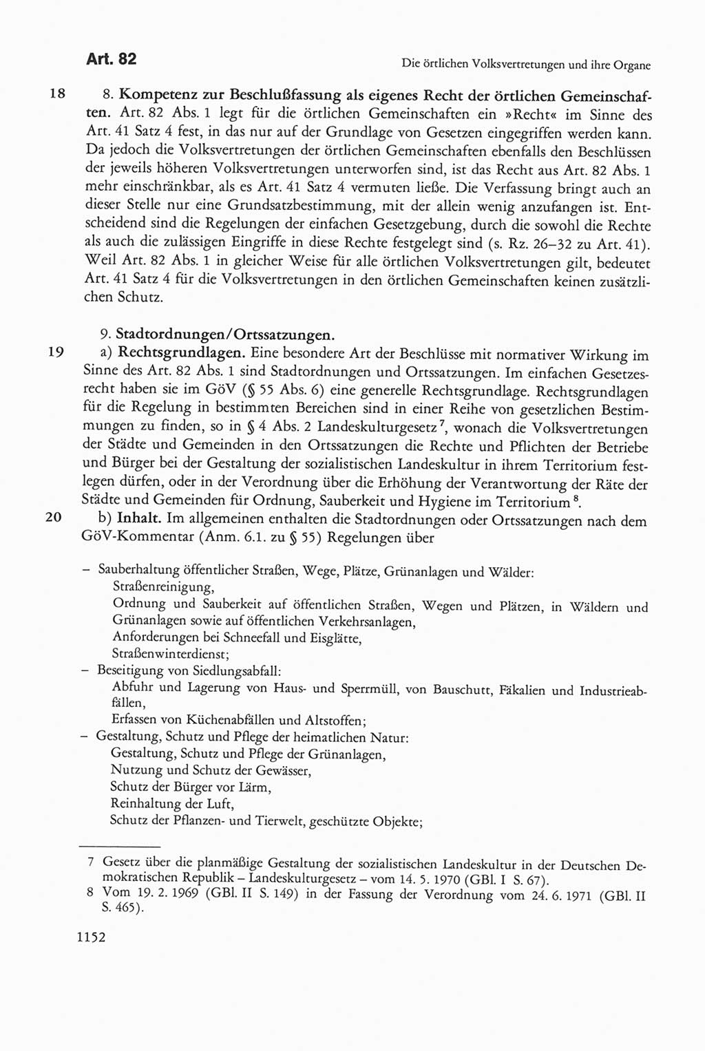 Die sozialistische Verfassung der Deutschen Demokratischen Republik (DDR), Kommentar 1982, Seite 1152 (Soz. Verf. DDR Komm. 1982, S. 1152)