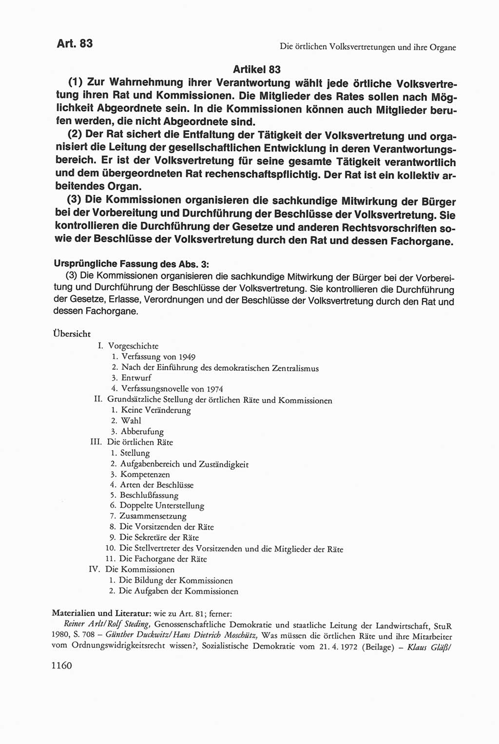 Die sozialistische Verfassung der Deutschen Demokratischen Republik (DDR), Kommentar 1982, Seite 1160 (Soz. Verf. DDR Komm. 1982, S. 1160)