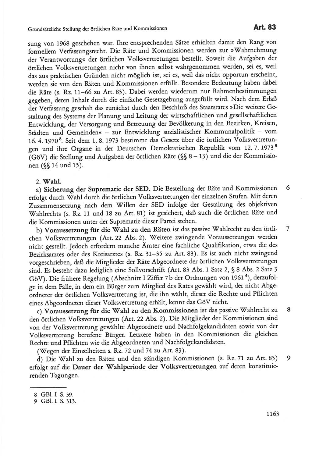 Die sozialistische Verfassung der Deutschen Demokratischen Republik (DDR), Kommentar 1982, Seite 1163 (Soz. Verf. DDR Komm. 1982, S. 1163)